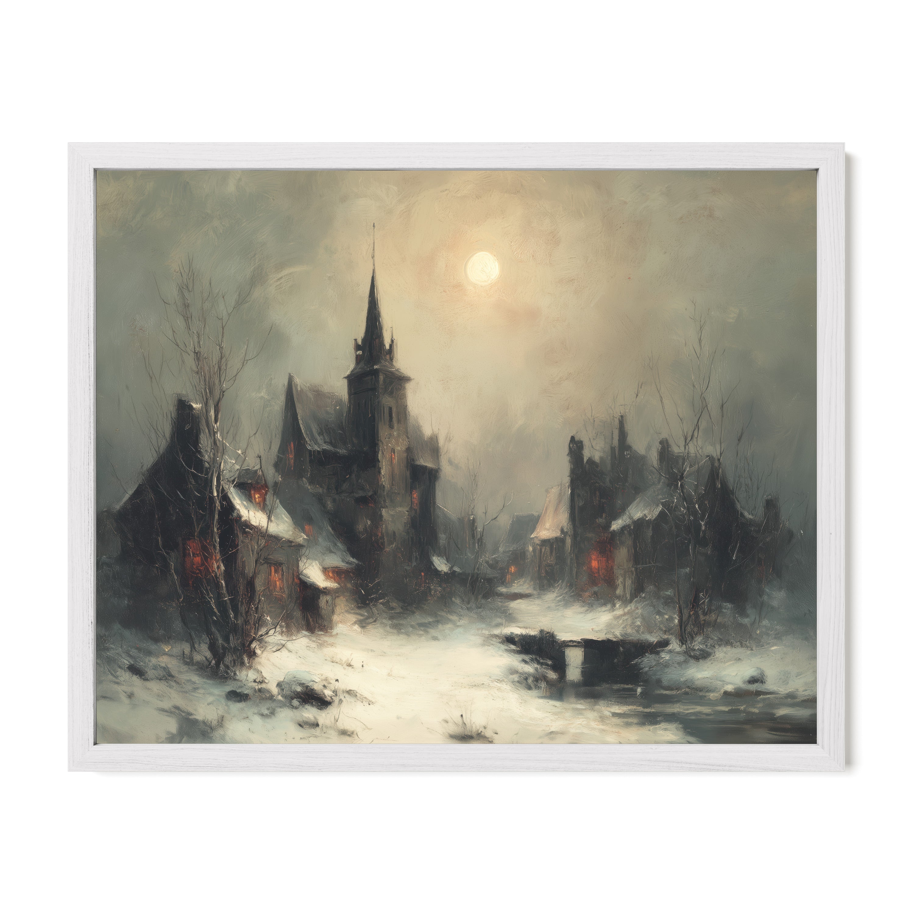 Winter Church At Dusk