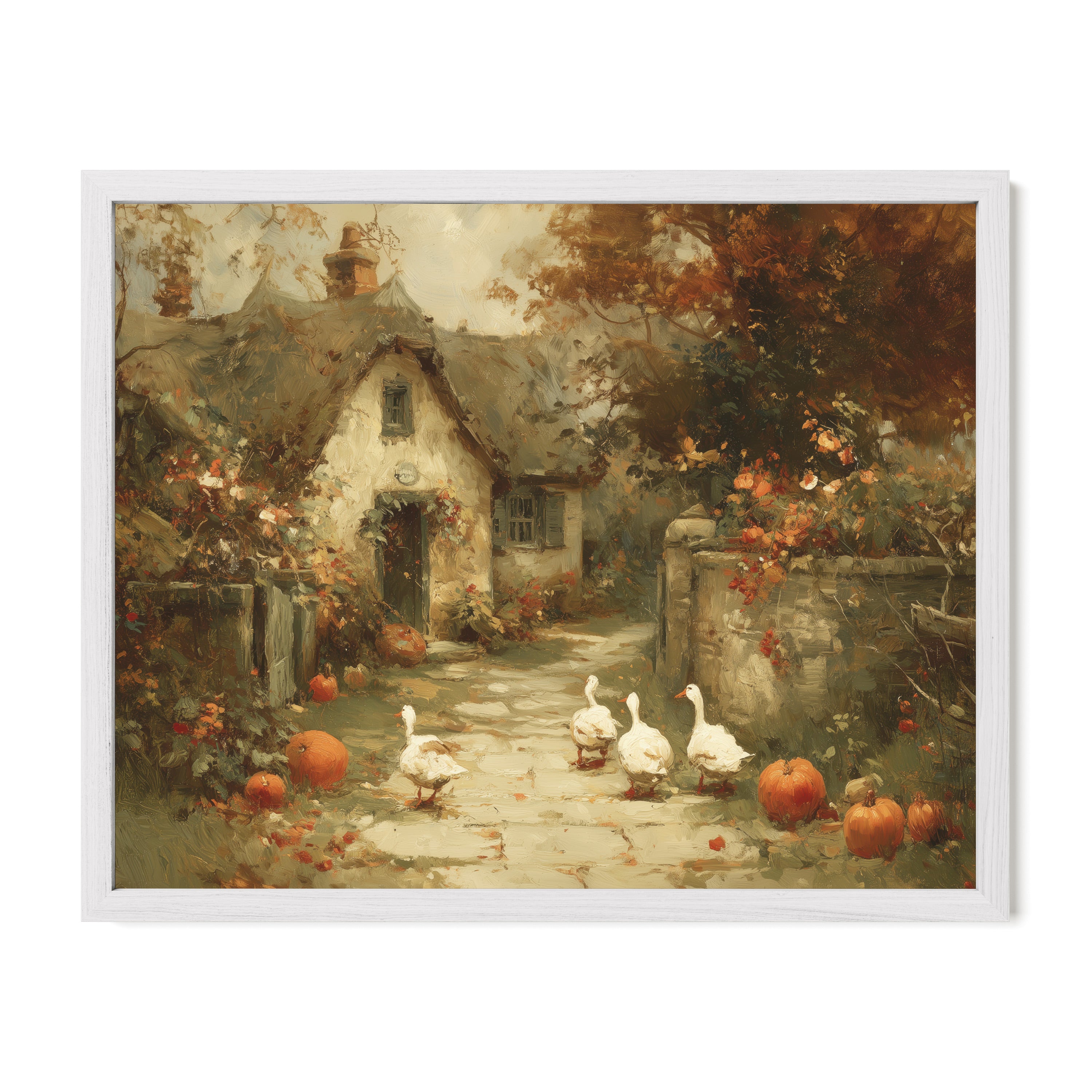 Cottage Path With Ducks