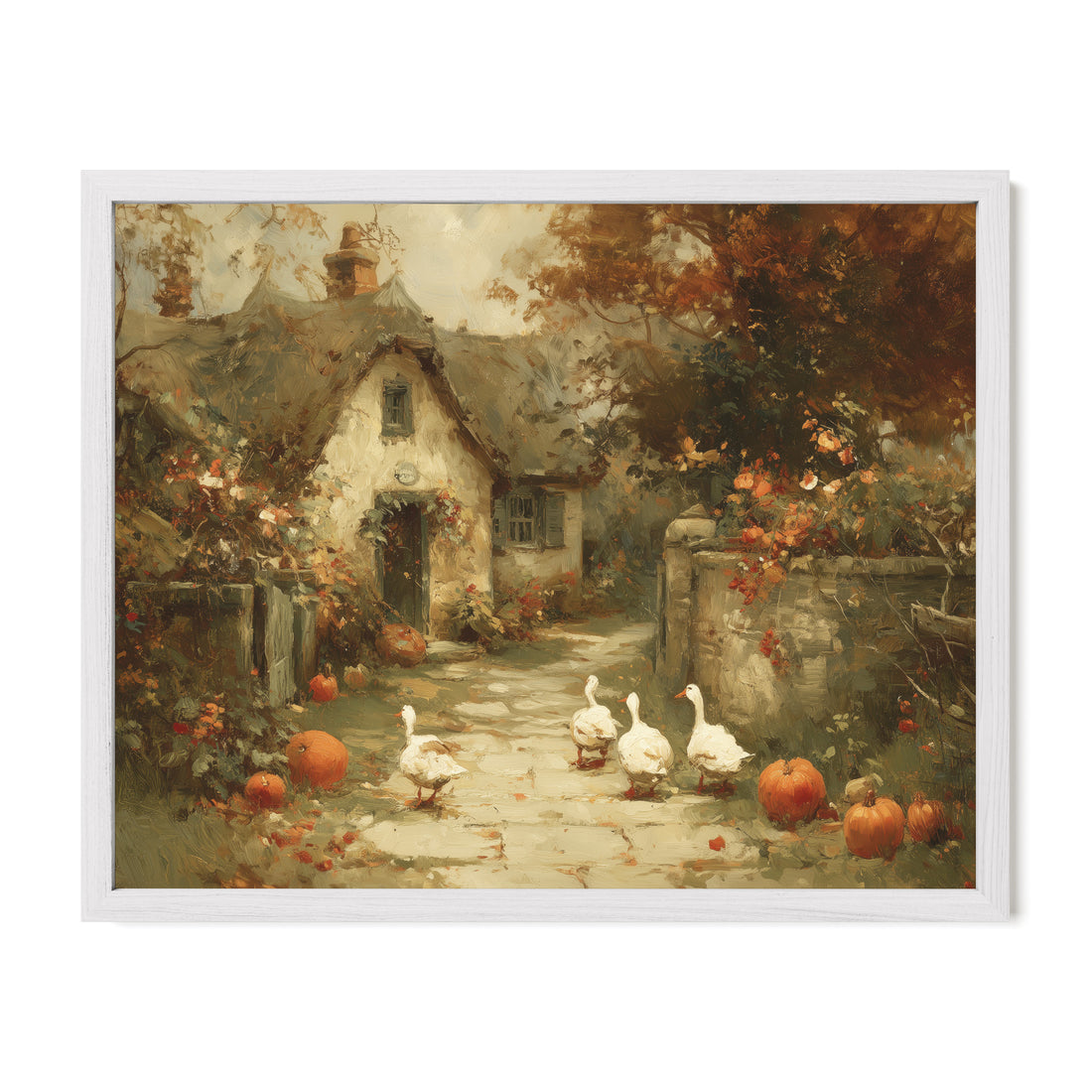 Cottage Path With Ducks