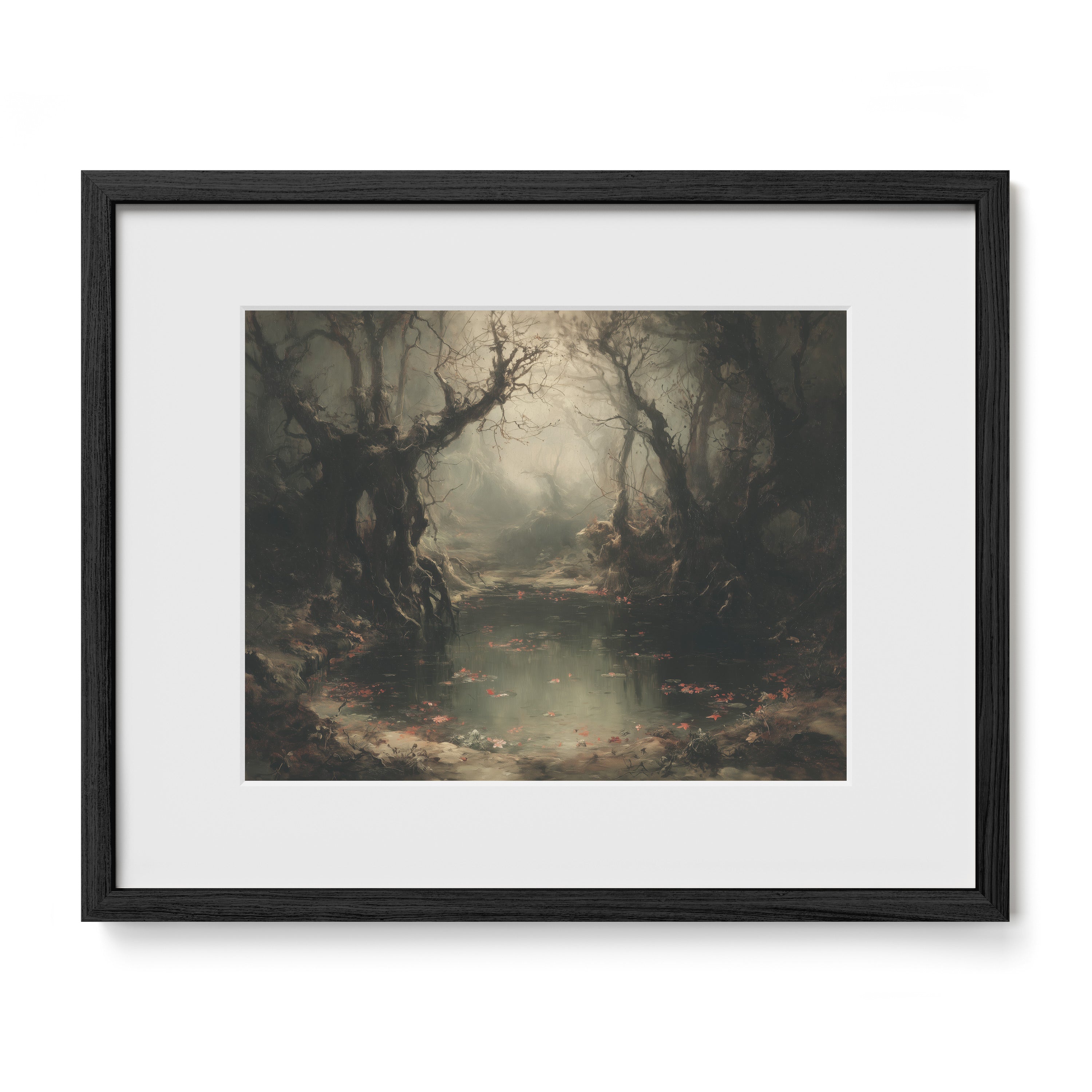 Swamp Under Gnarled Trees