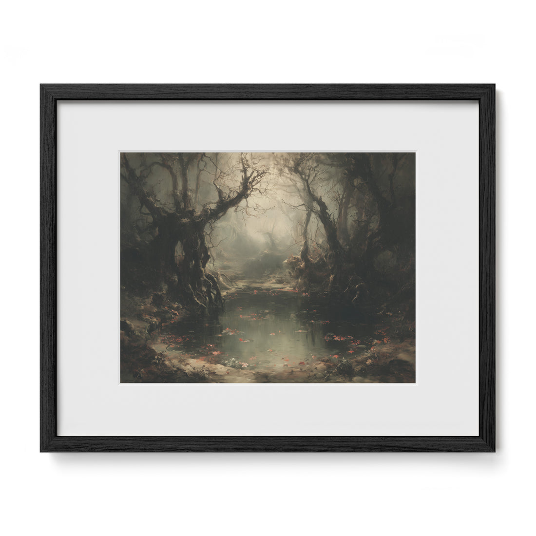 Swamp Under Gnarled Trees