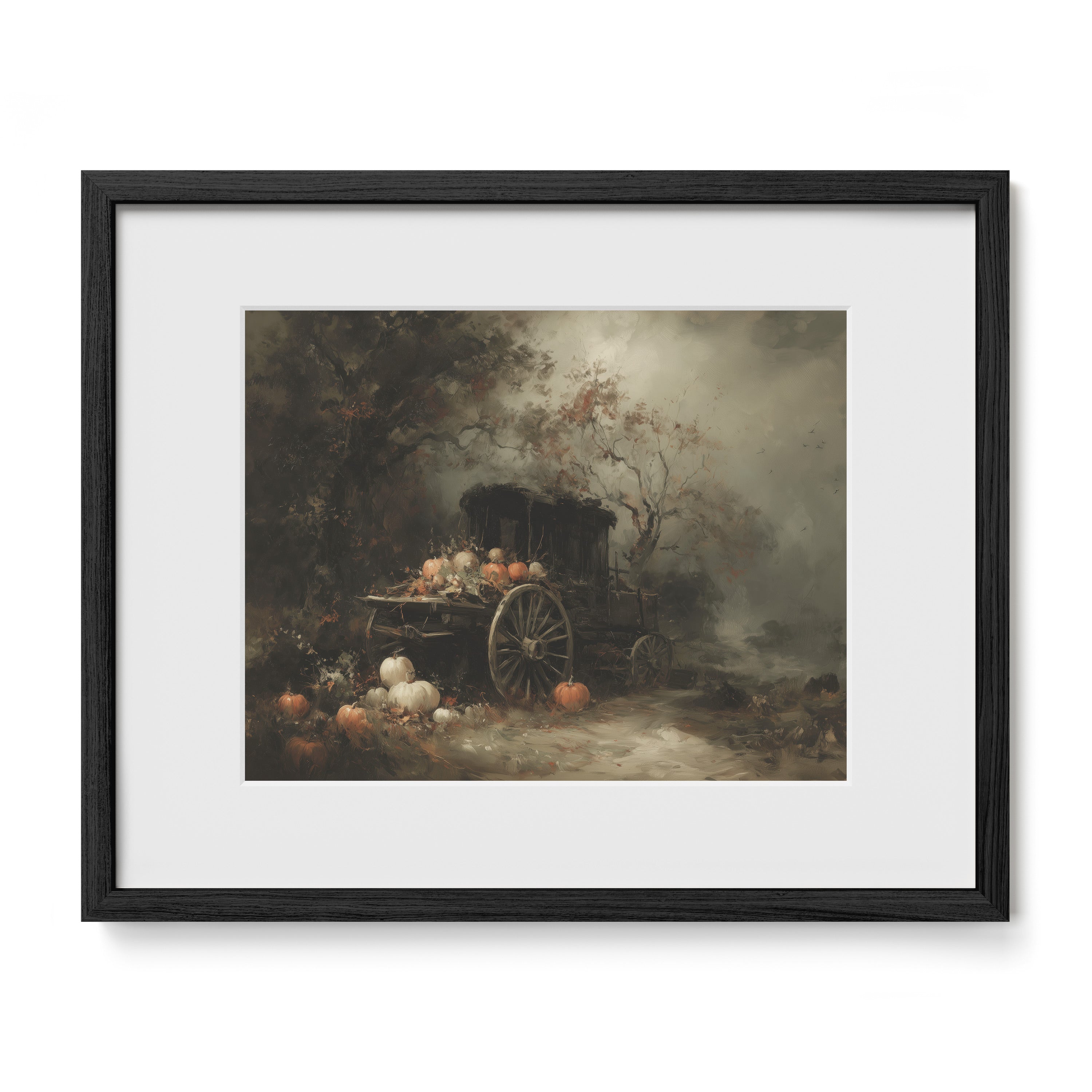 Pumpkin Wagon in Orchard