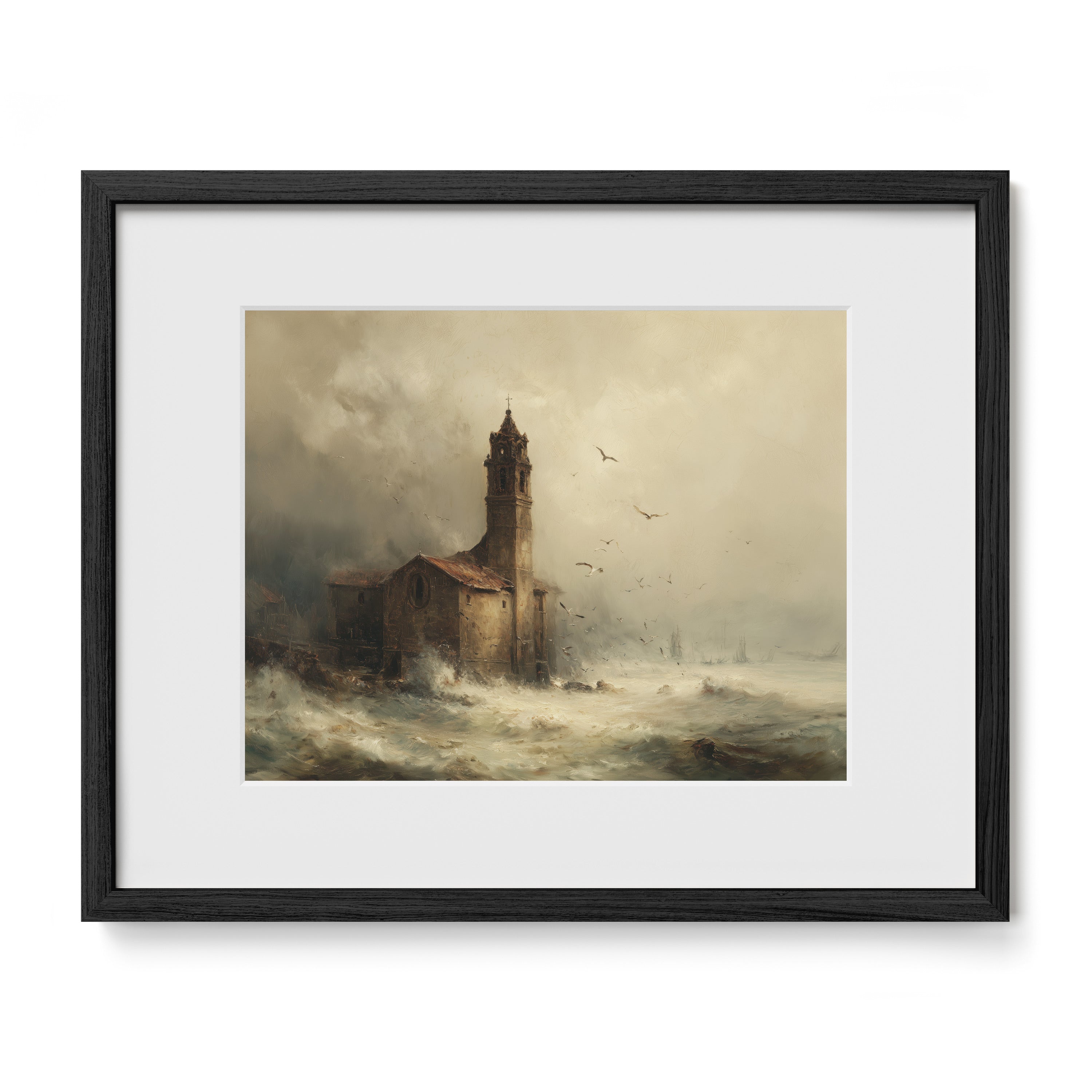 Church Tower in Storm