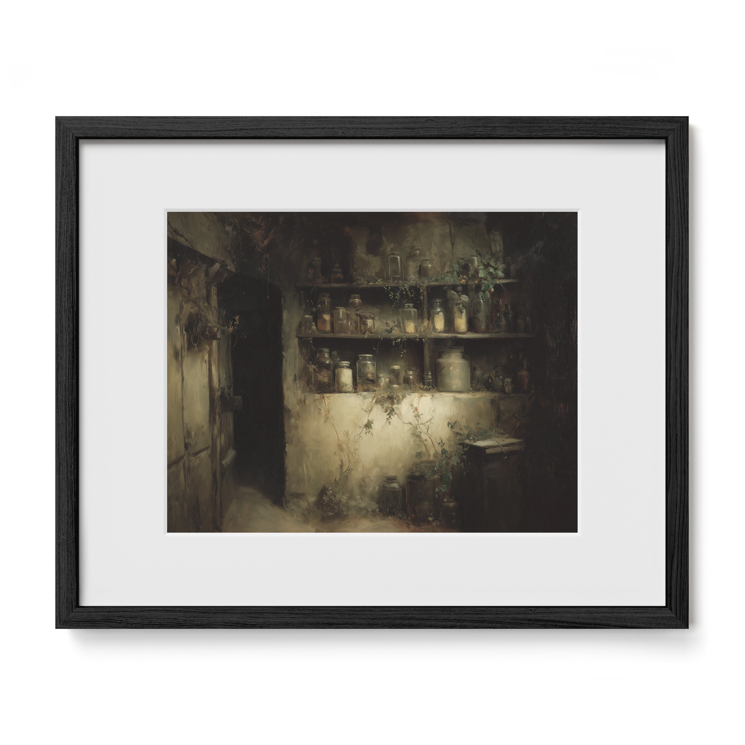 Dusty Pantry With Bottles