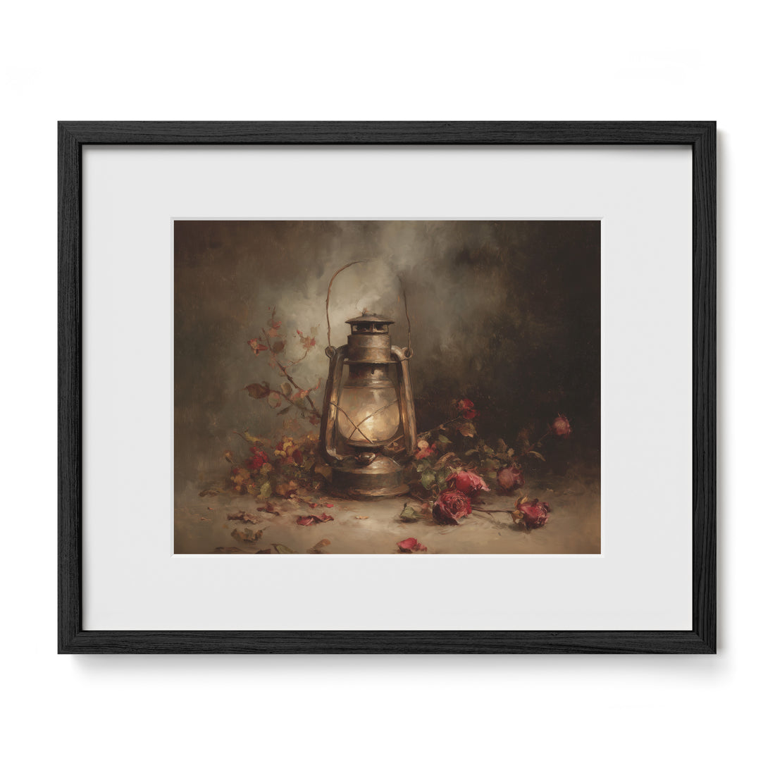 Lantern and Dried Roses