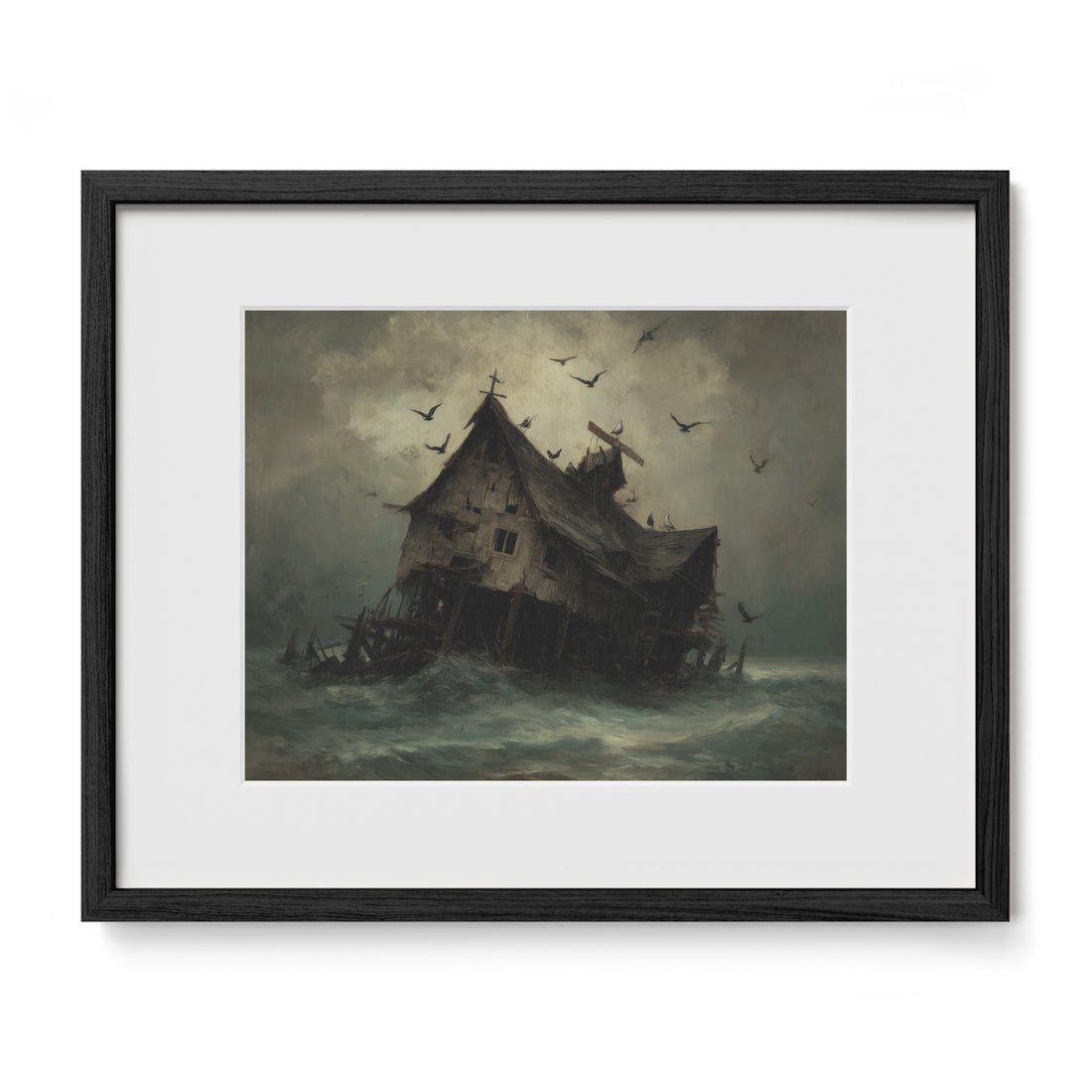 Shipwrecked House at Sea