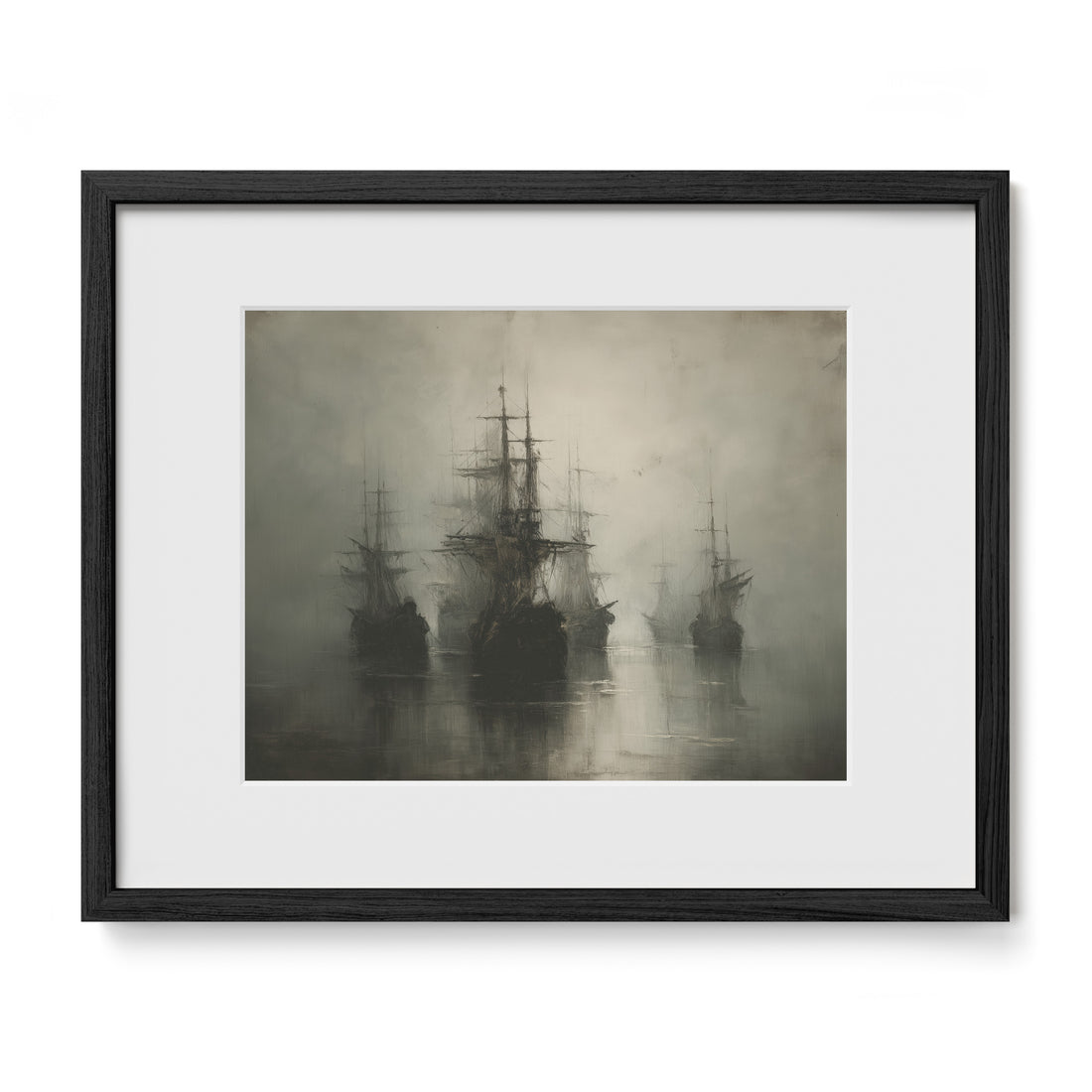 Ships at Port in Haze