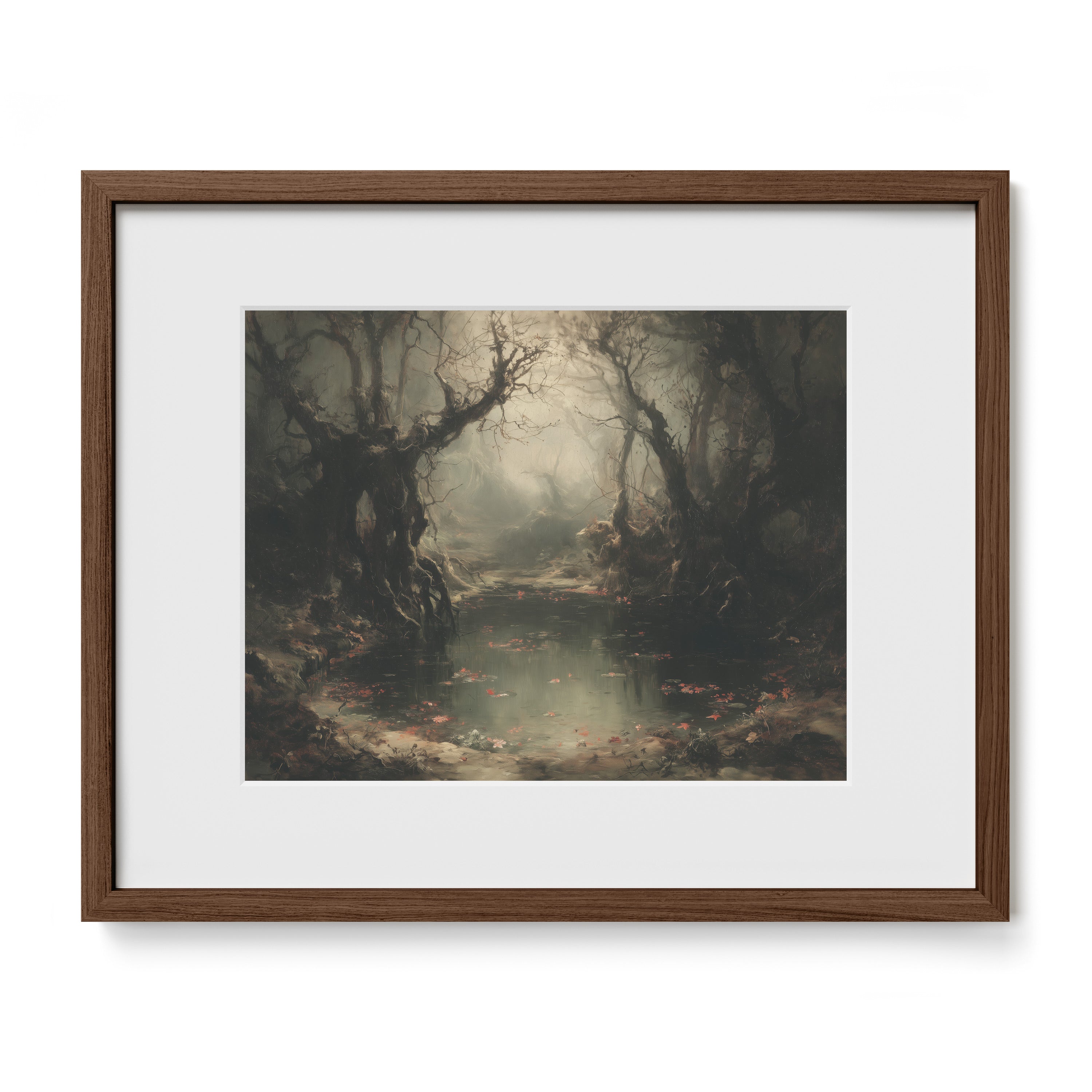 Swamp Under Gnarled Trees