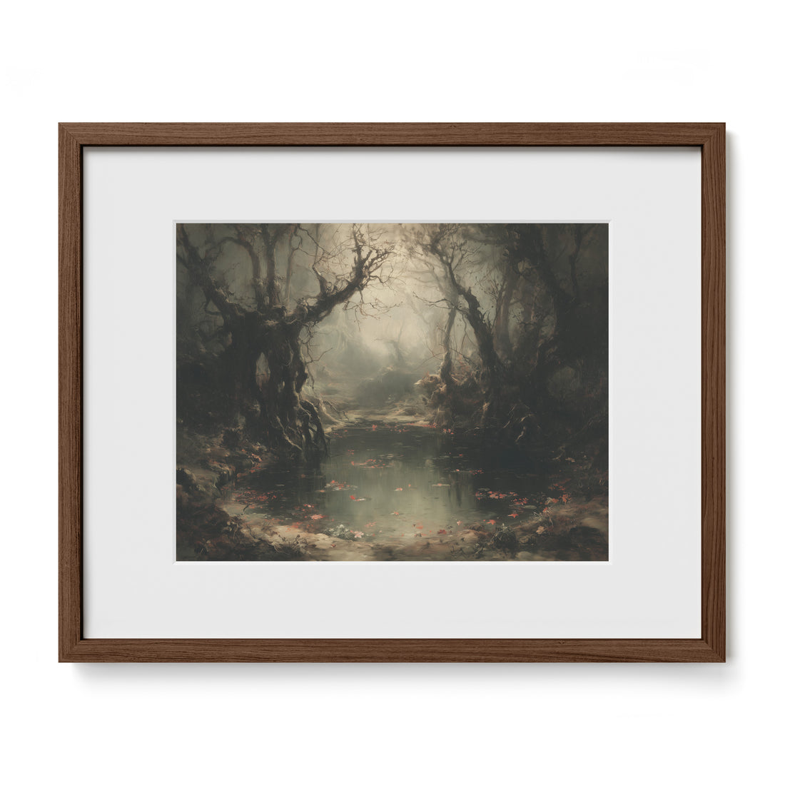 Swamp Under Gnarled Trees