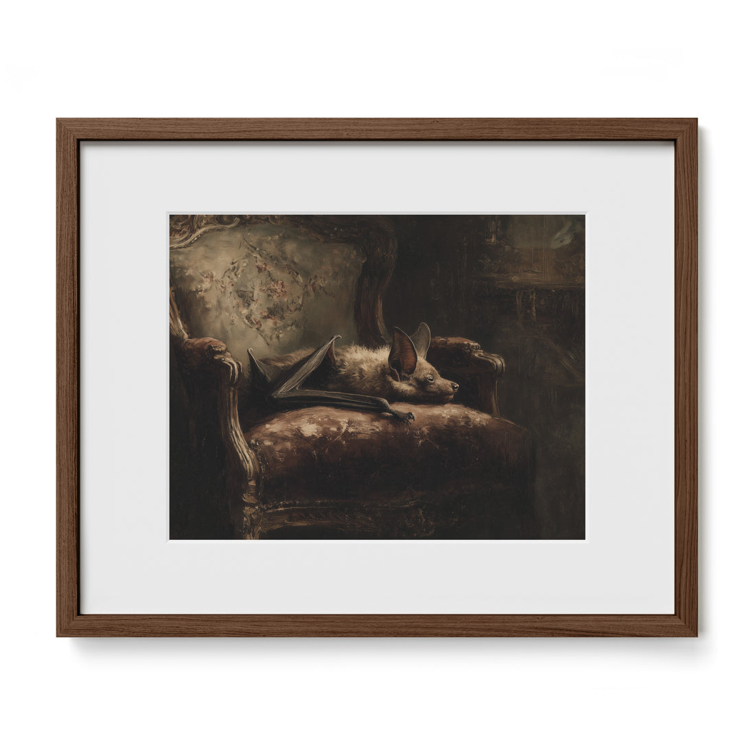 Bat on Victorian Sofa
