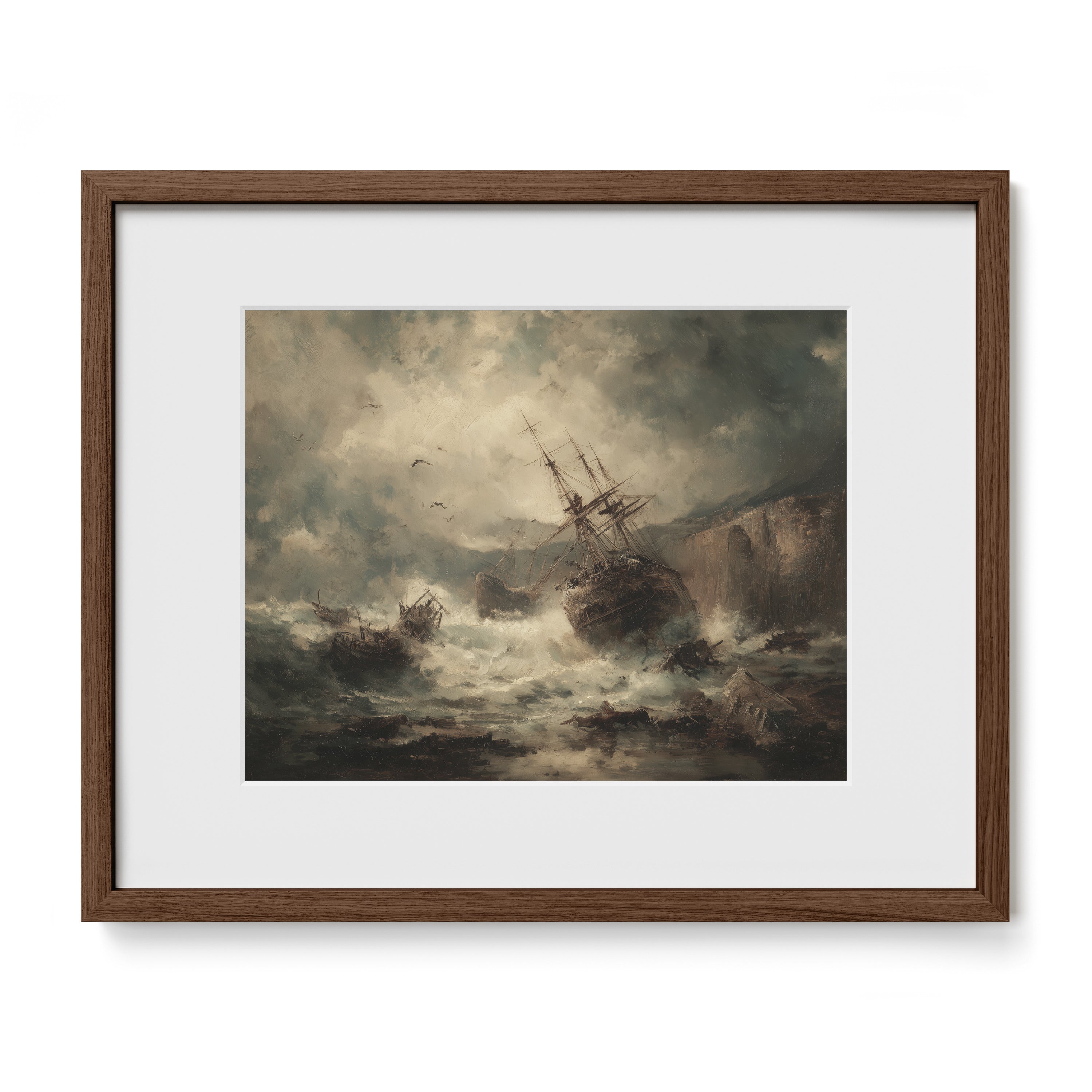 Shipwreck at Rocky Shore