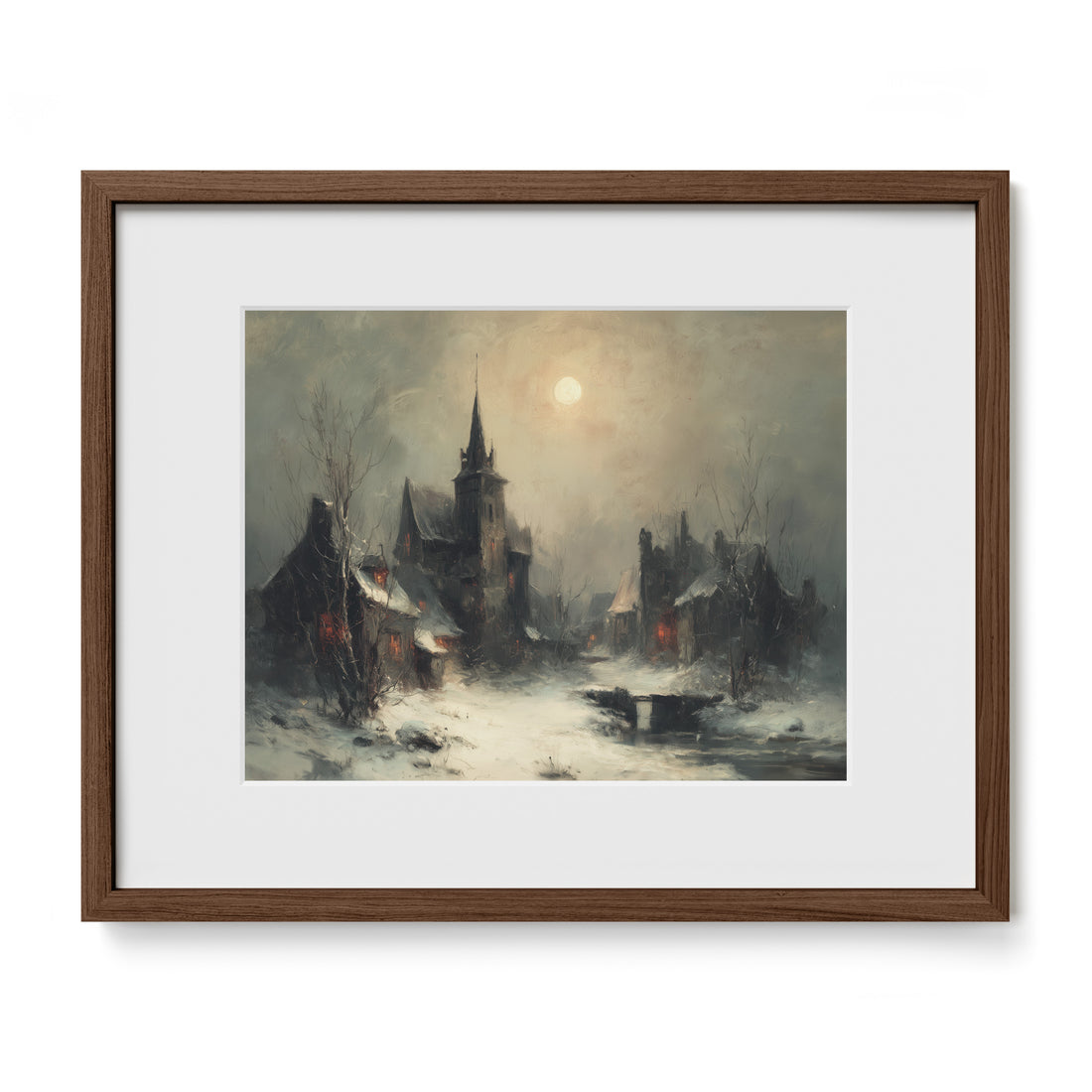 Winter Church At Dusk