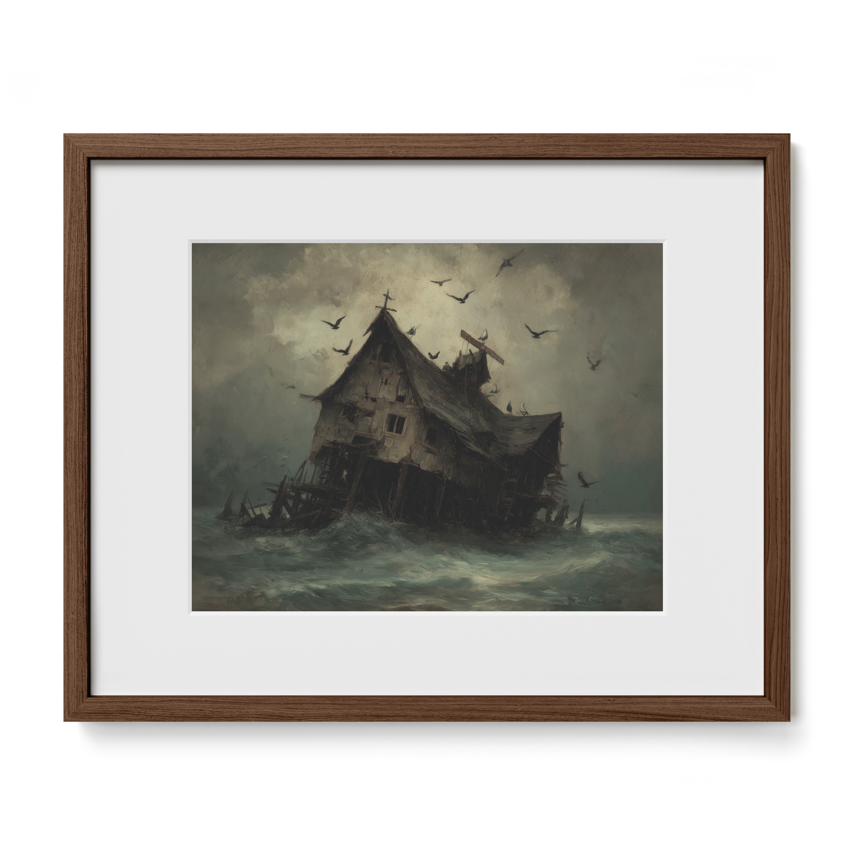 Shipwrecked House at Sea