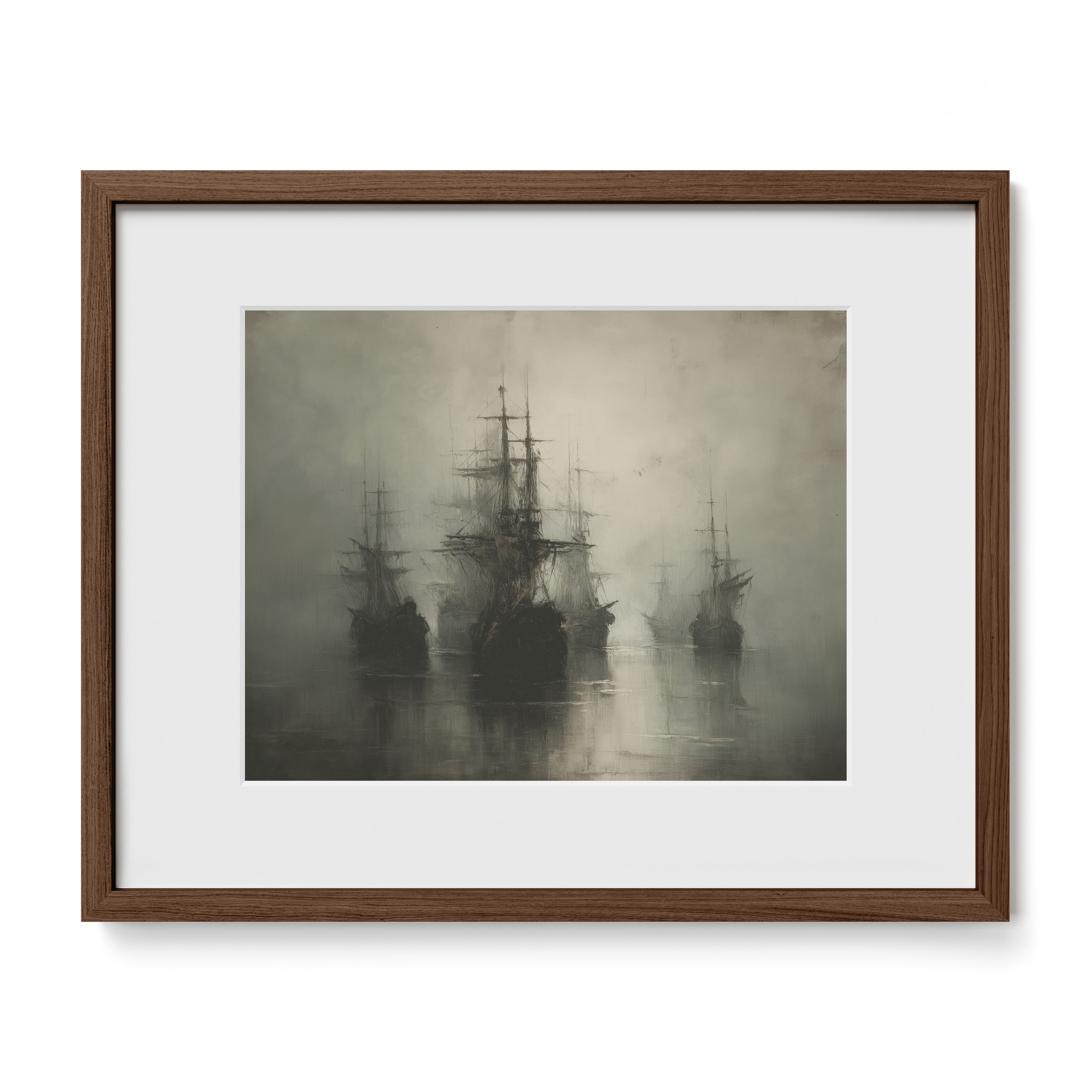Ships at Port in Haze