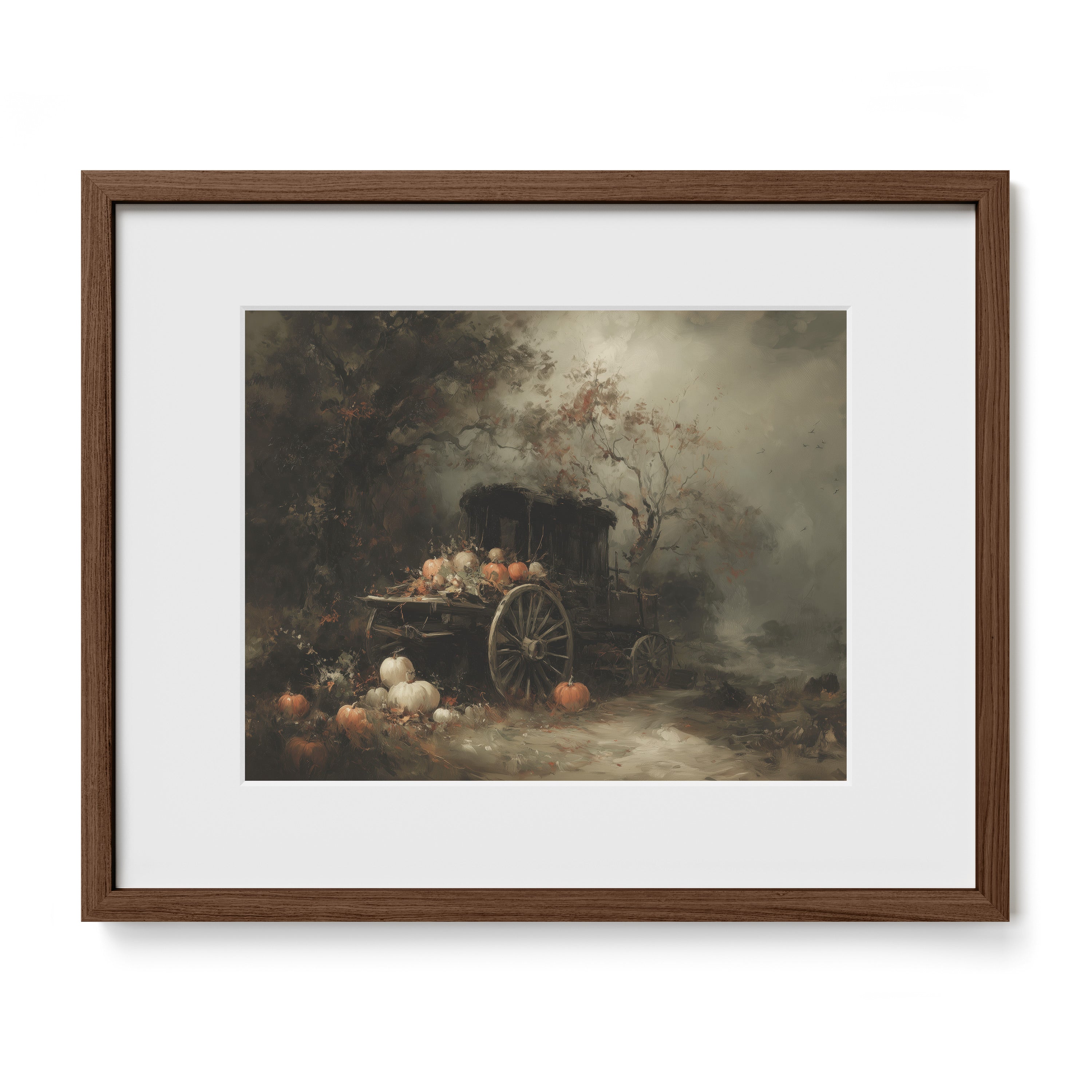 Pumpkin Wagon in Orchard