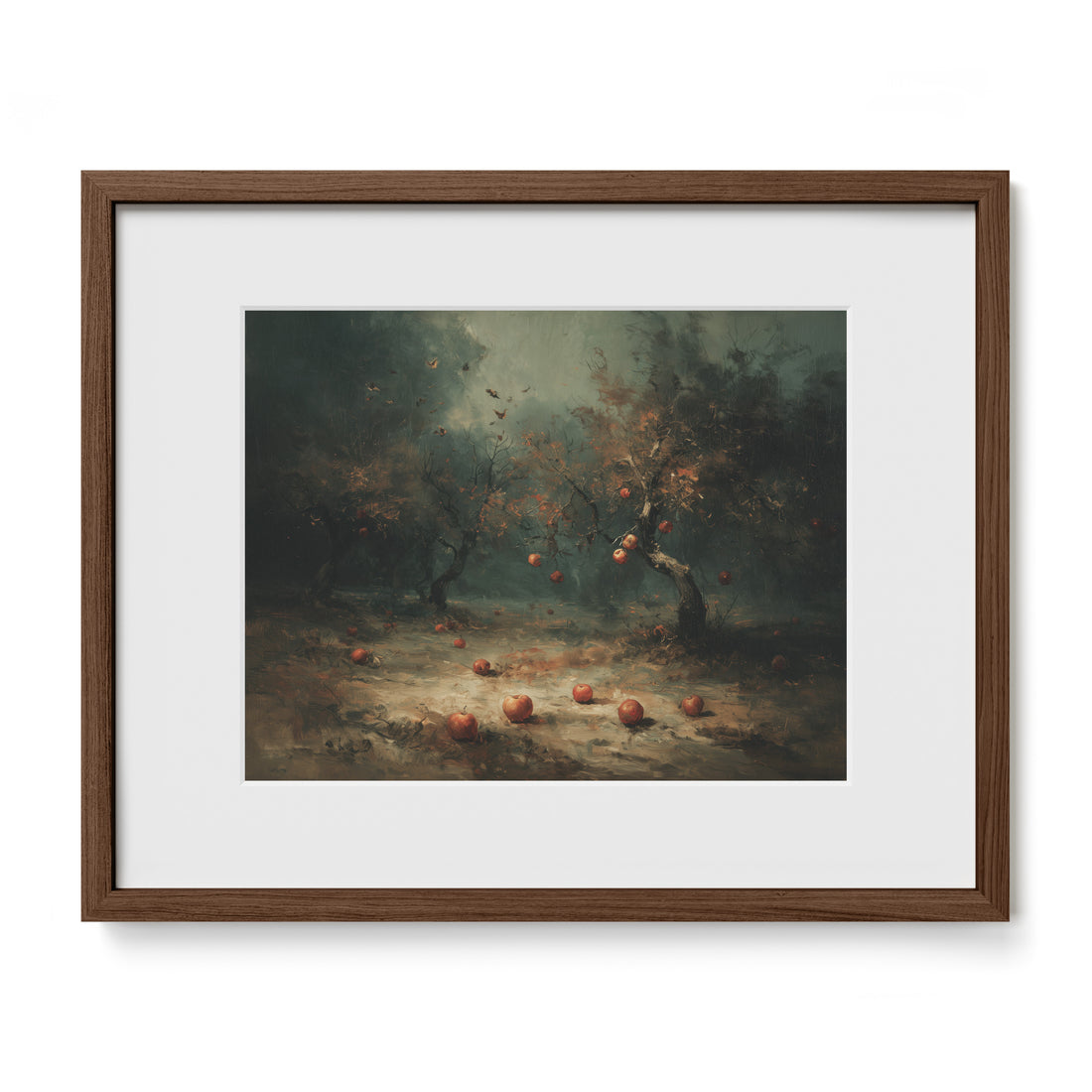 Apple Orchard In Fog