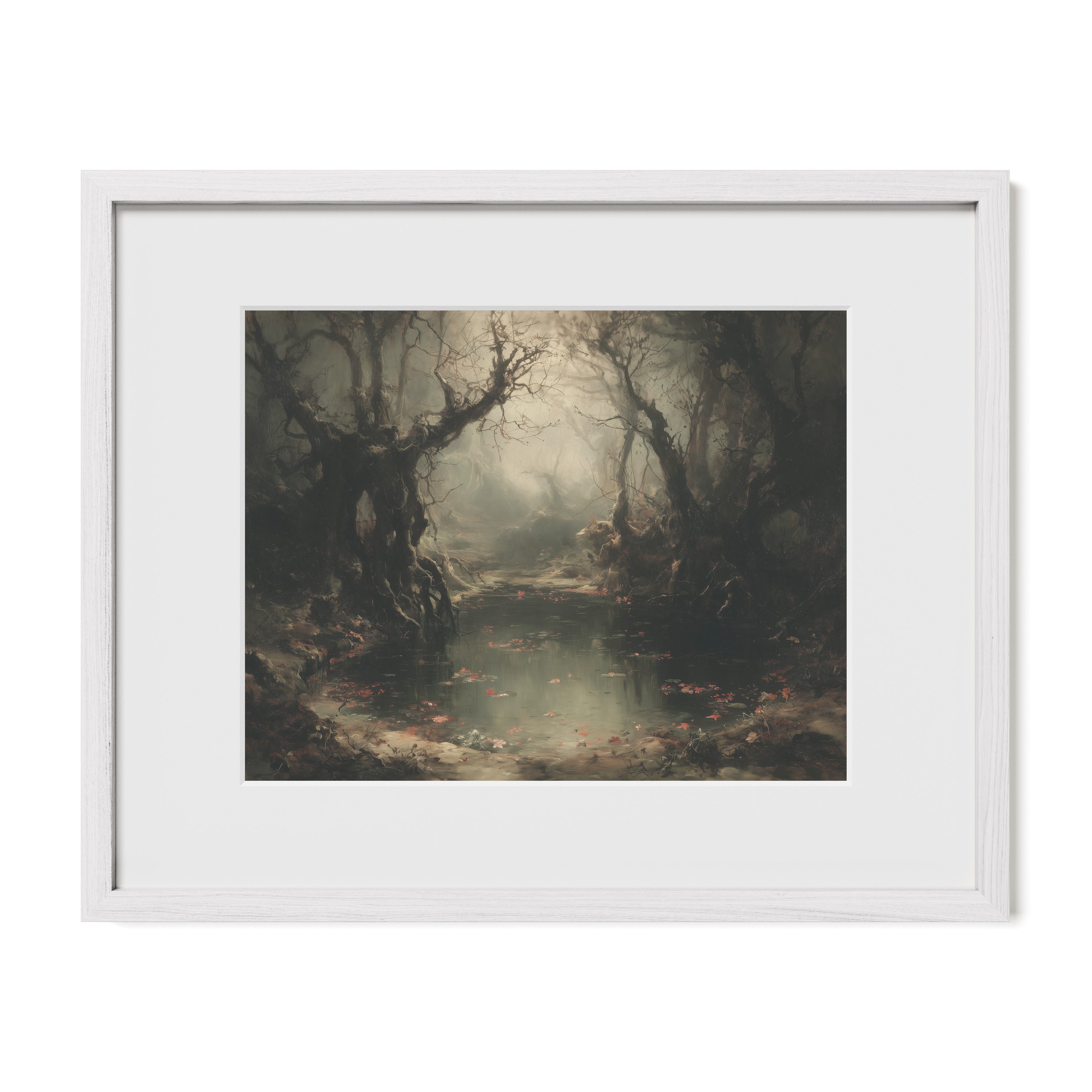 Swamp Under Gnarled Trees