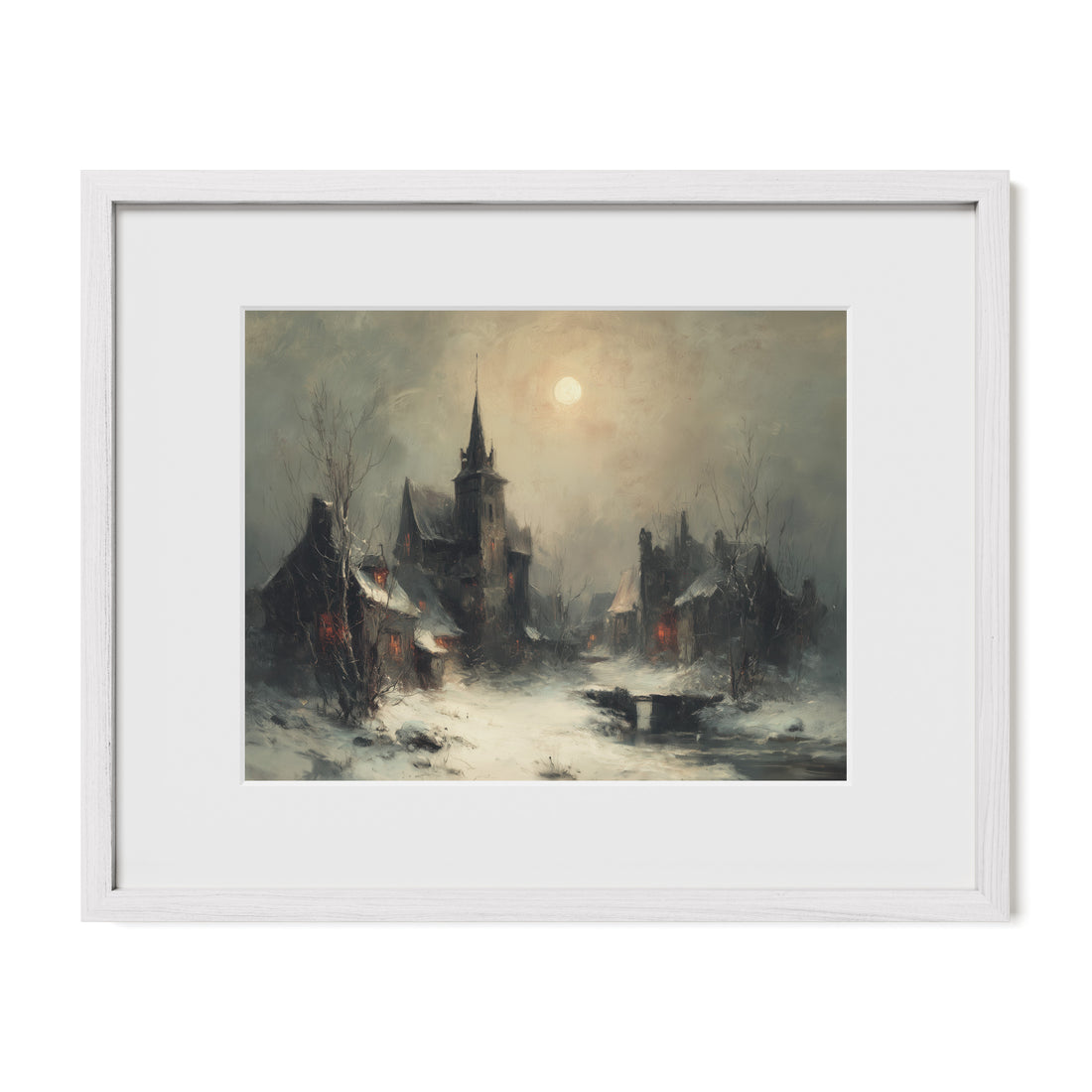 Winter Church At Dusk