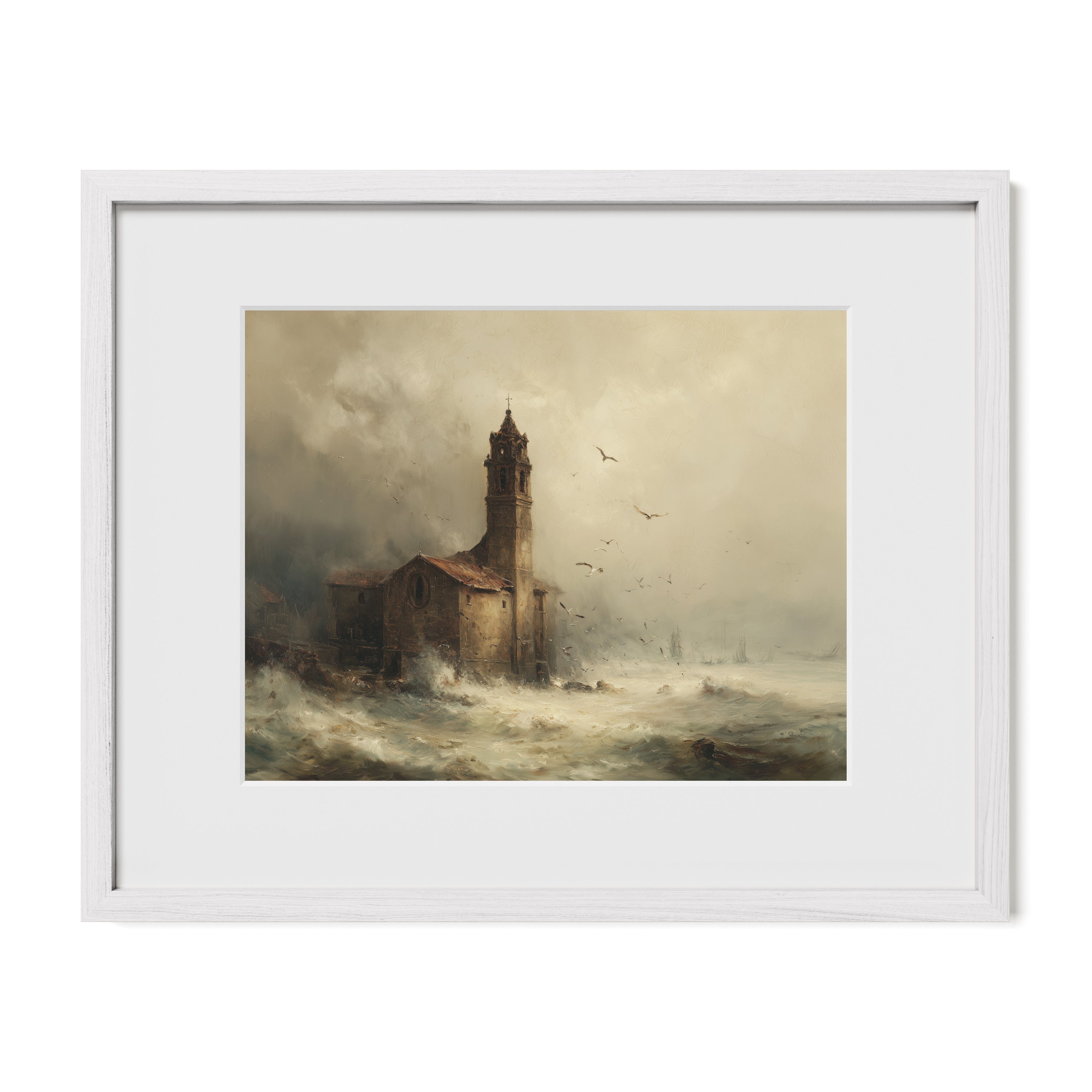 Church Tower in Storm
