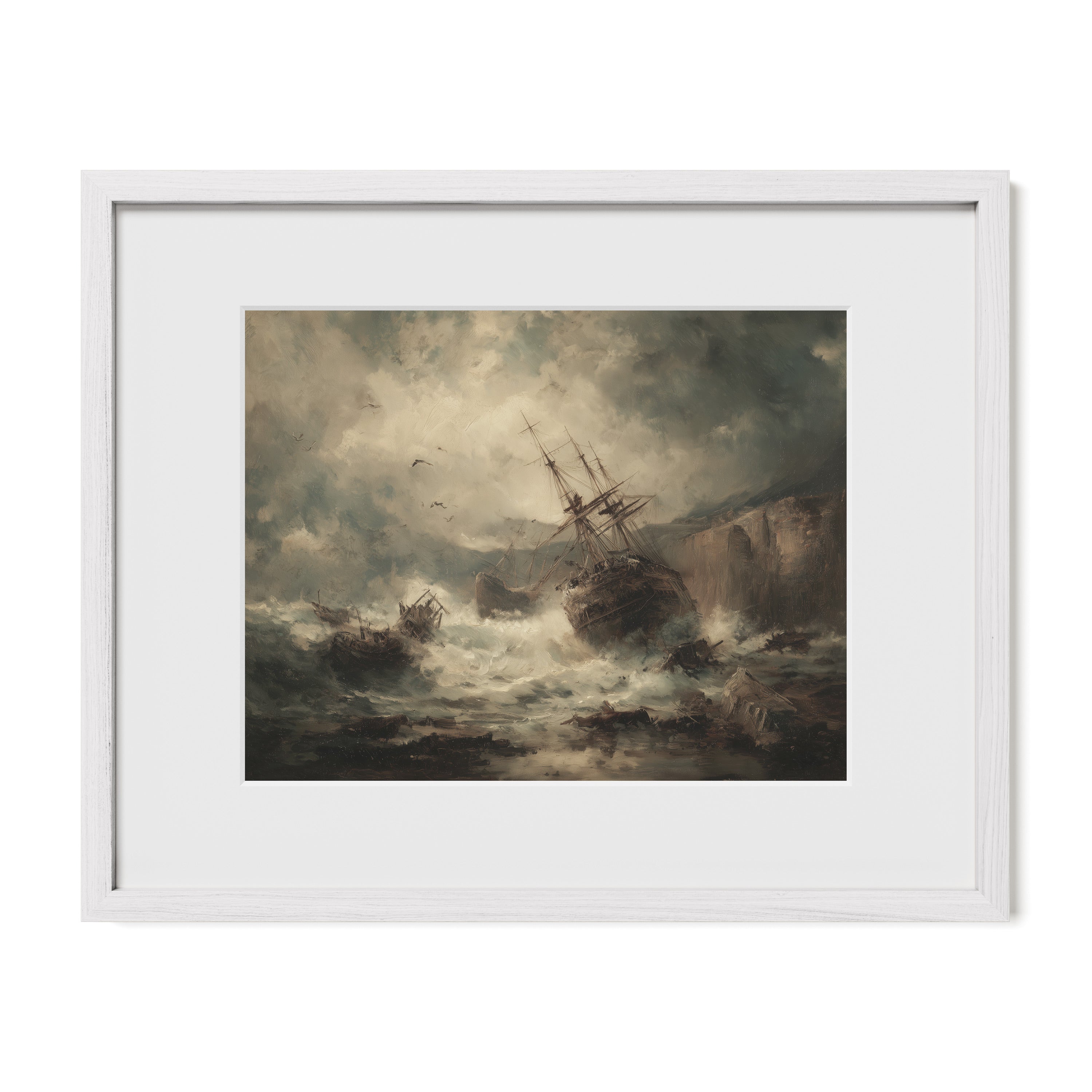 Shipwreck at Rocky Shore