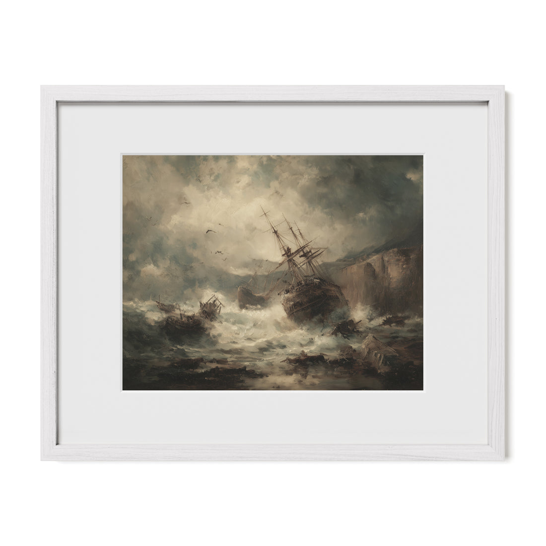 Shipwreck at Rocky Shore
