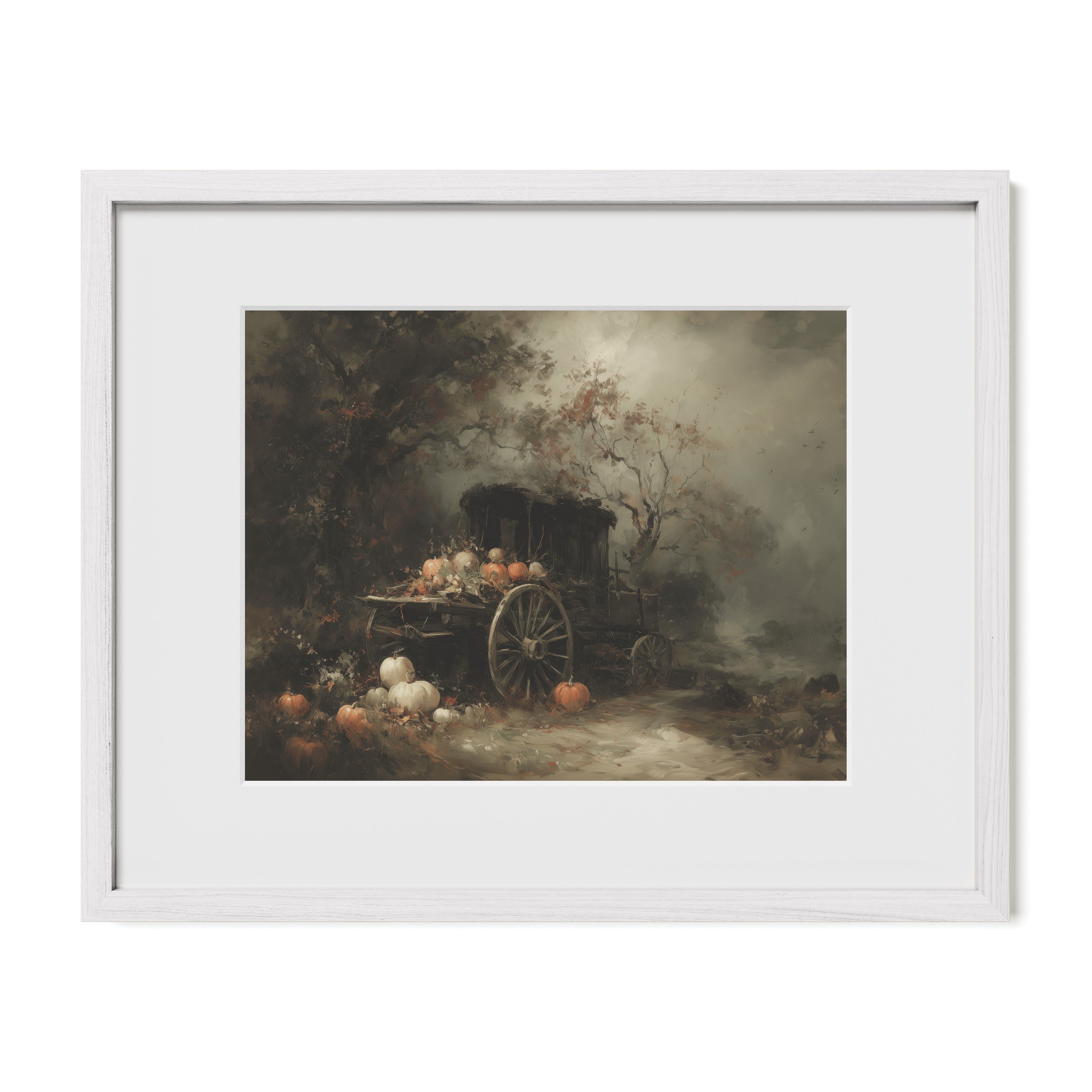 Pumpkin Wagon in Orchard