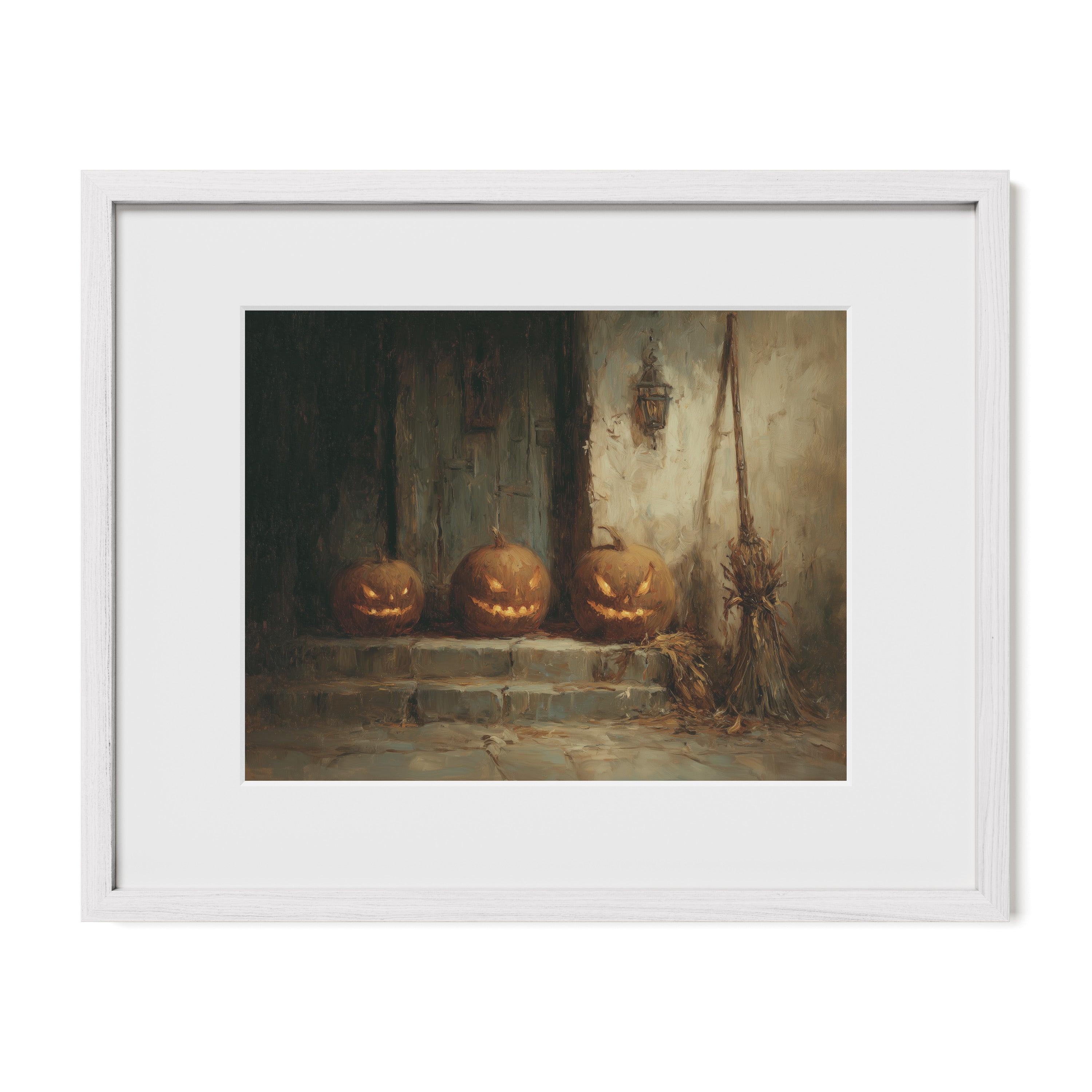 Jack-o'-Lanterns on Steps
