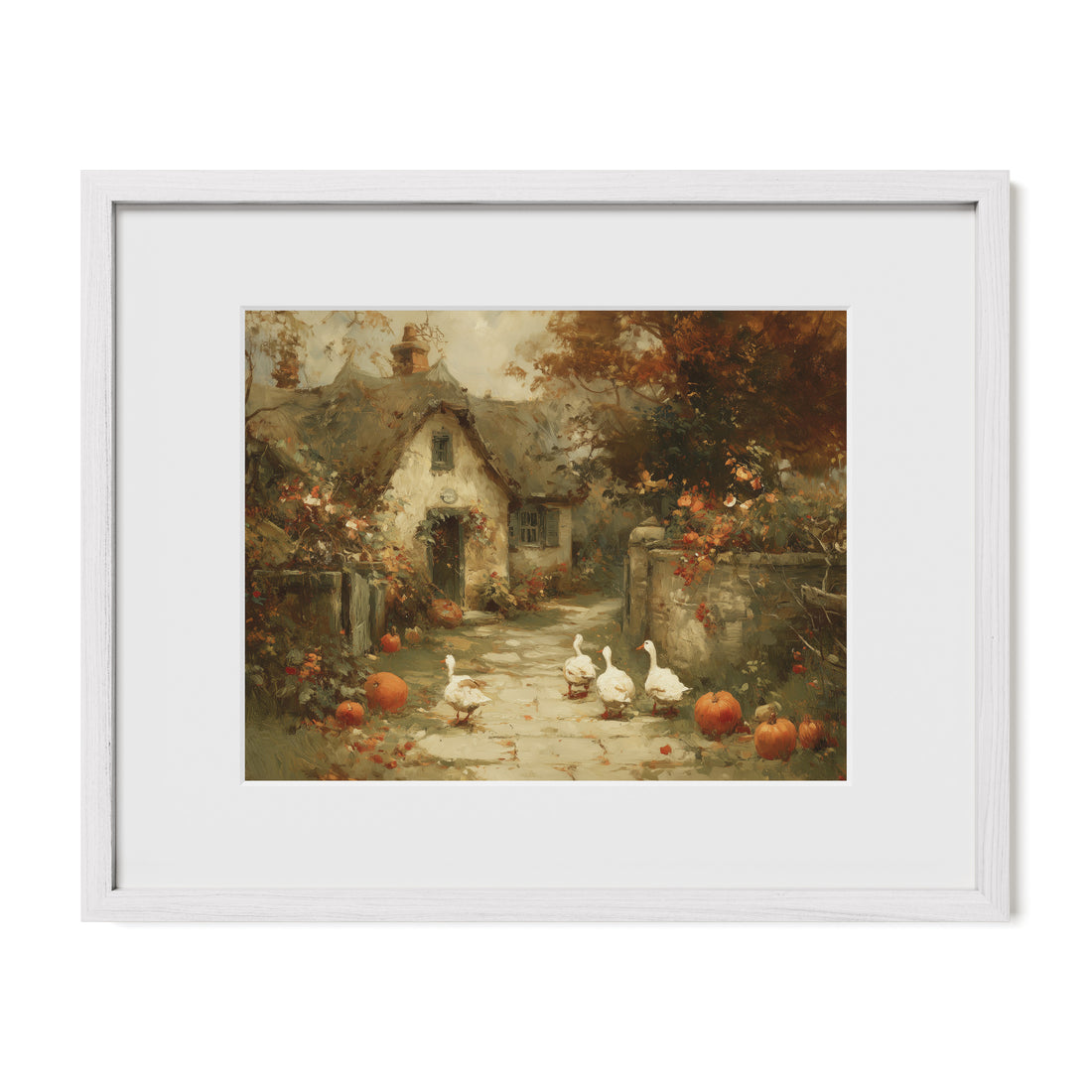 Cottage Path With Ducks