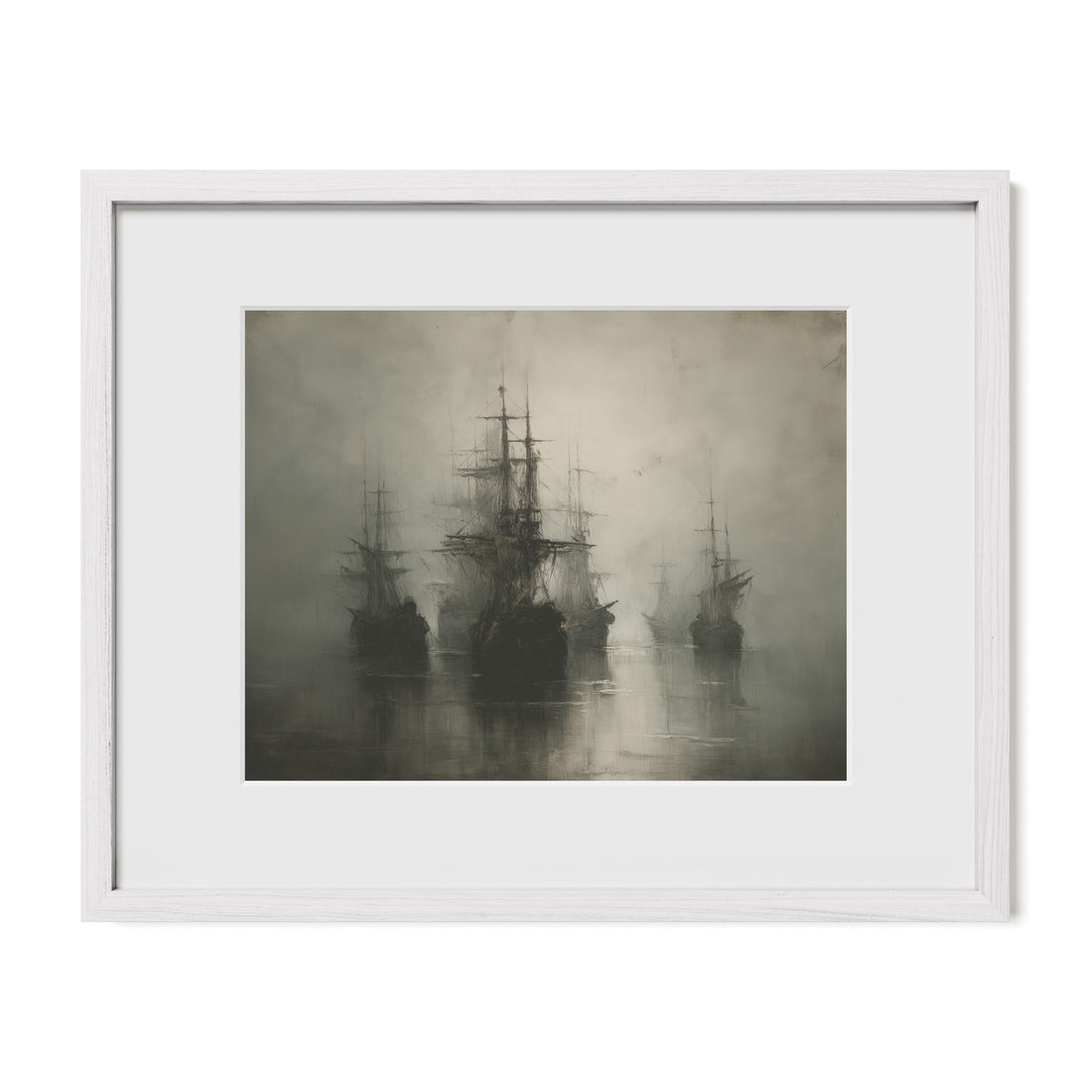 Ships at Port in Haze