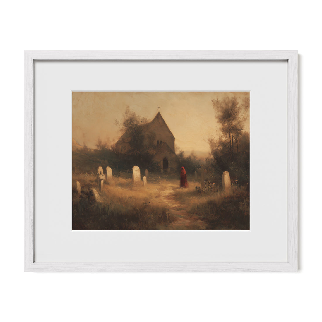 Graveyard and Red Cloak Figure