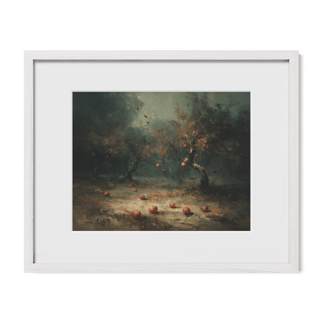 Apple Orchard In Fog