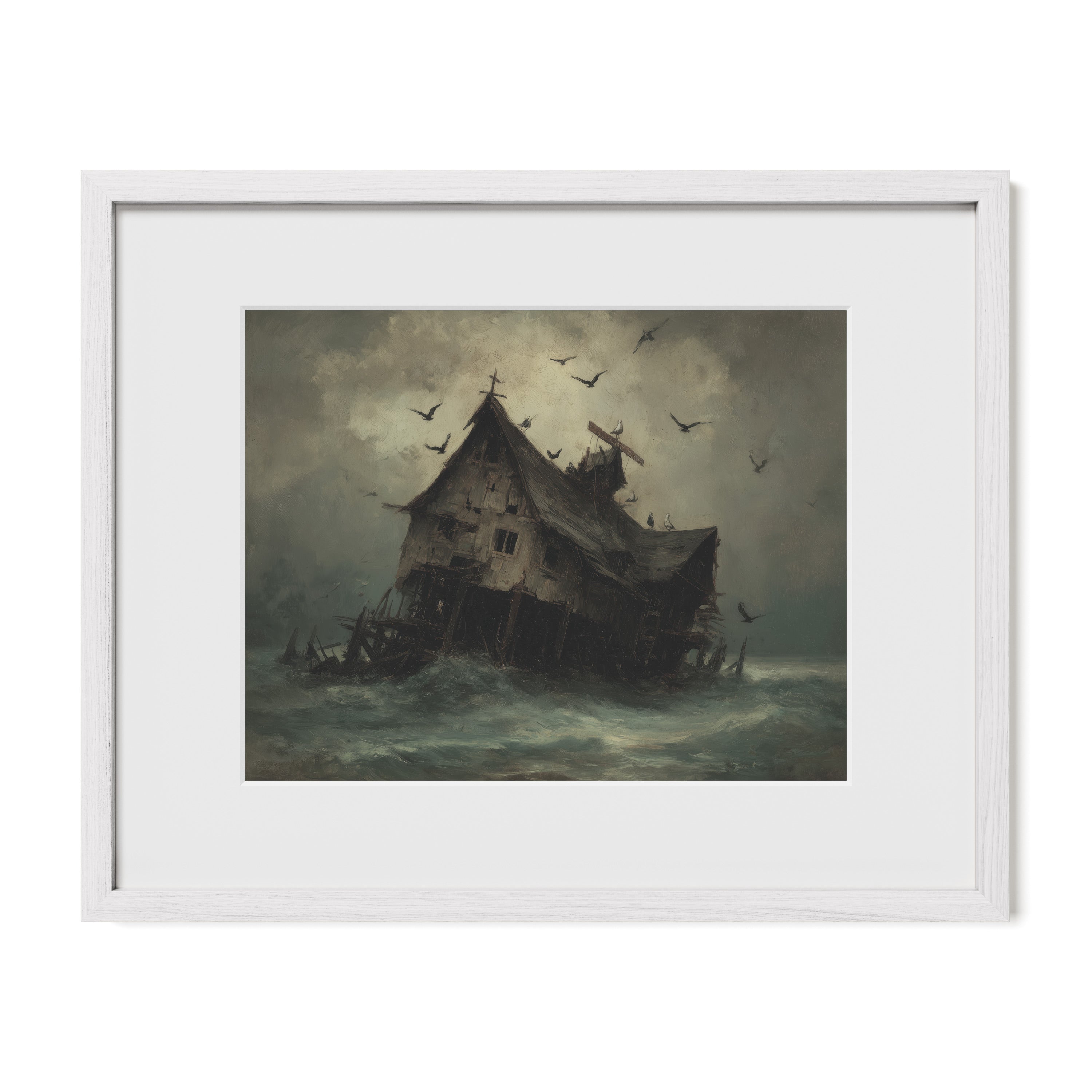 Shipwrecked House at Sea
