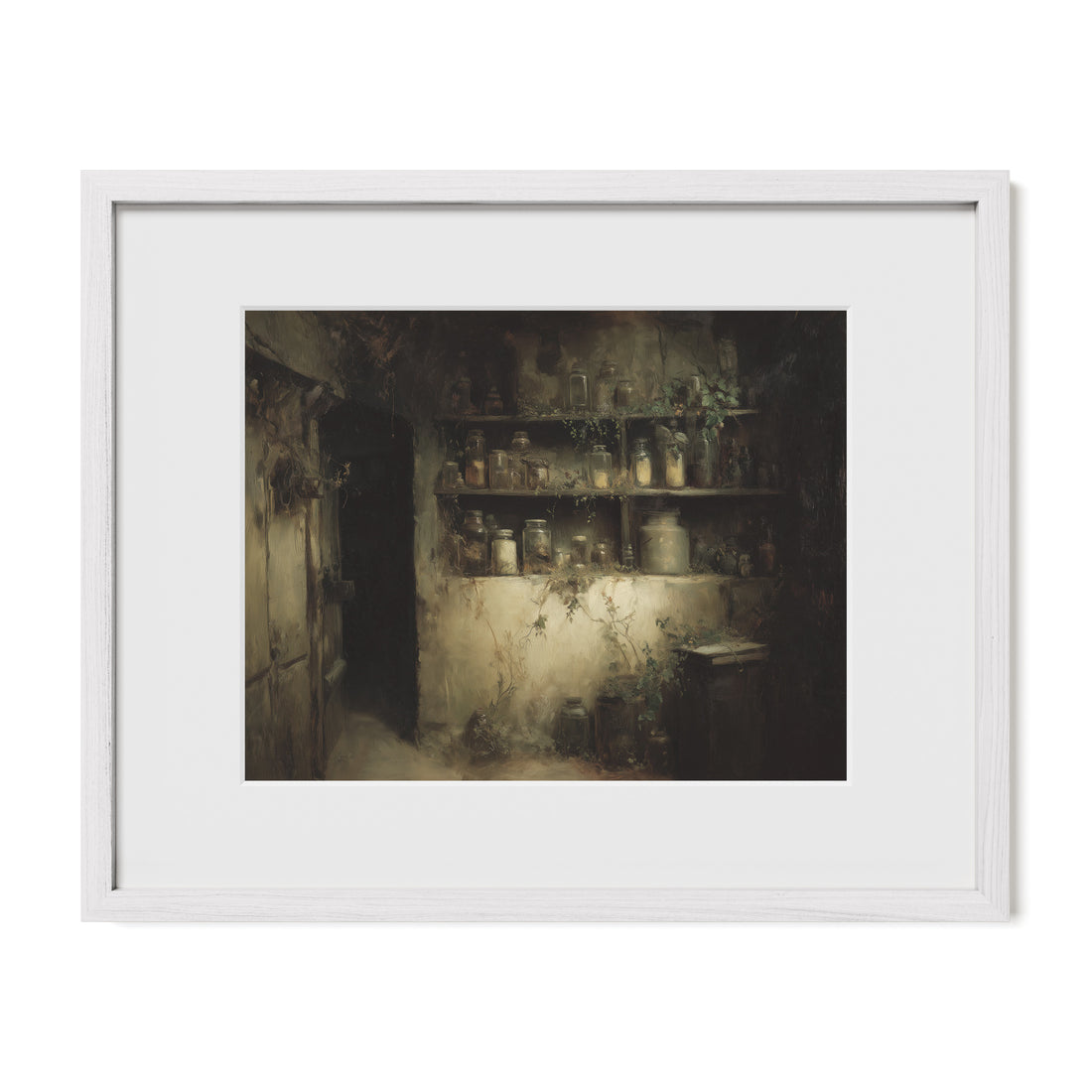 Dusty Pantry With Bottles