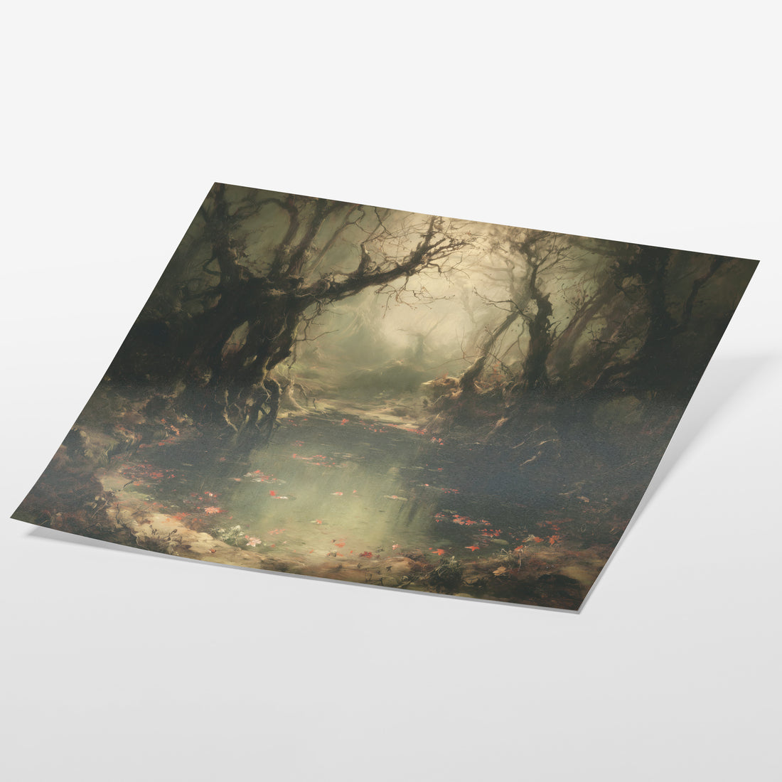 Swamp Under Gnarled Trees