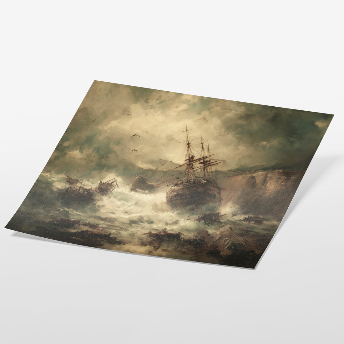Shipwreck at Rocky Shore