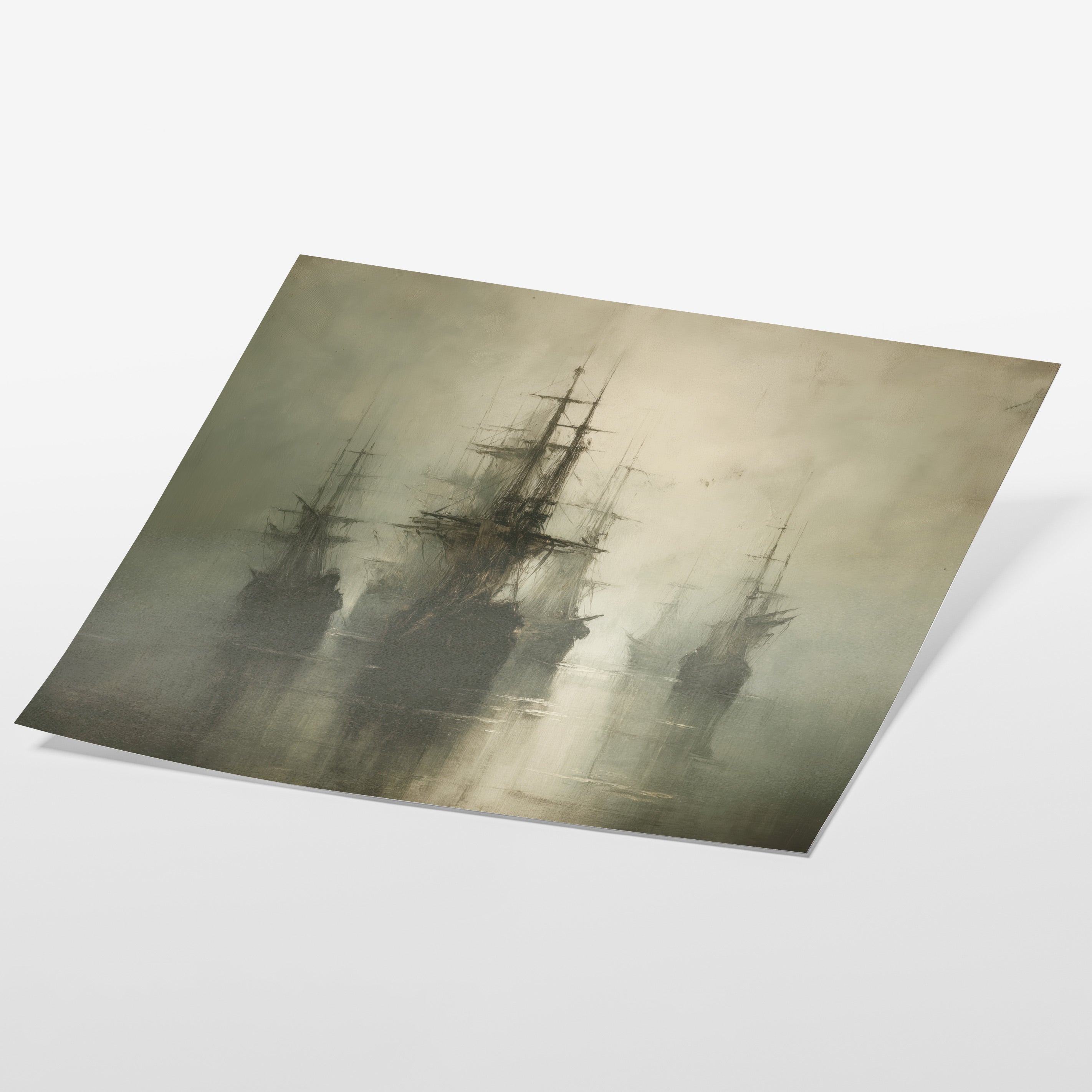 Ships at Port in Haze