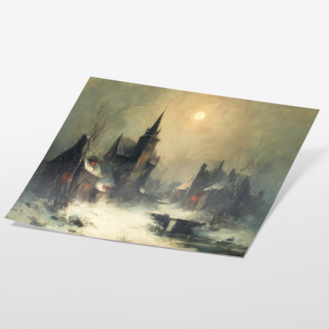 Winter Church At Dusk