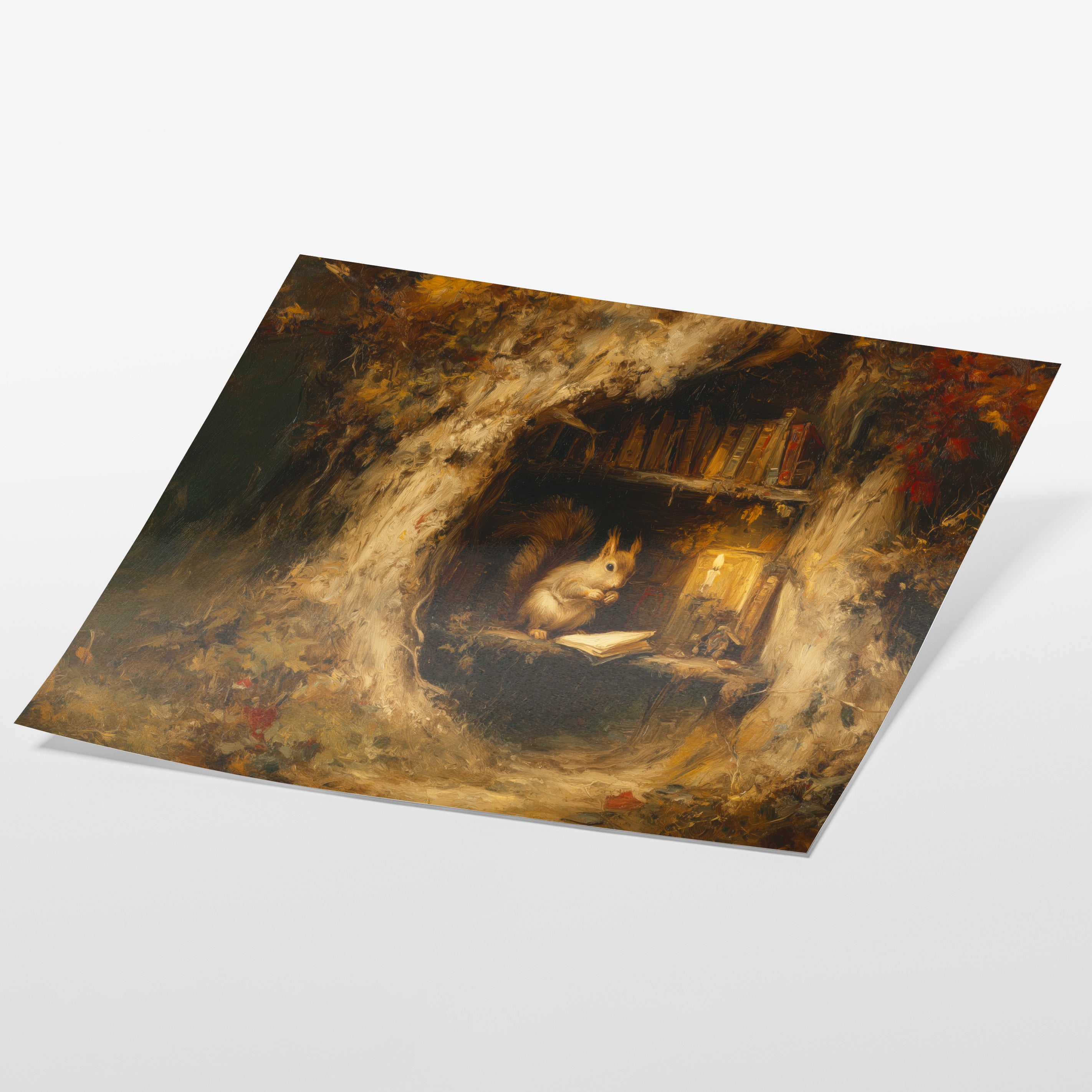 Squirrel in Hollow Tree