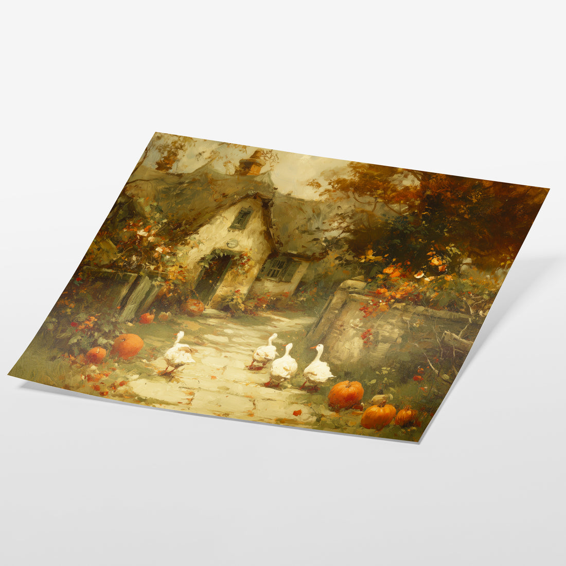 Cottage Path With Ducks