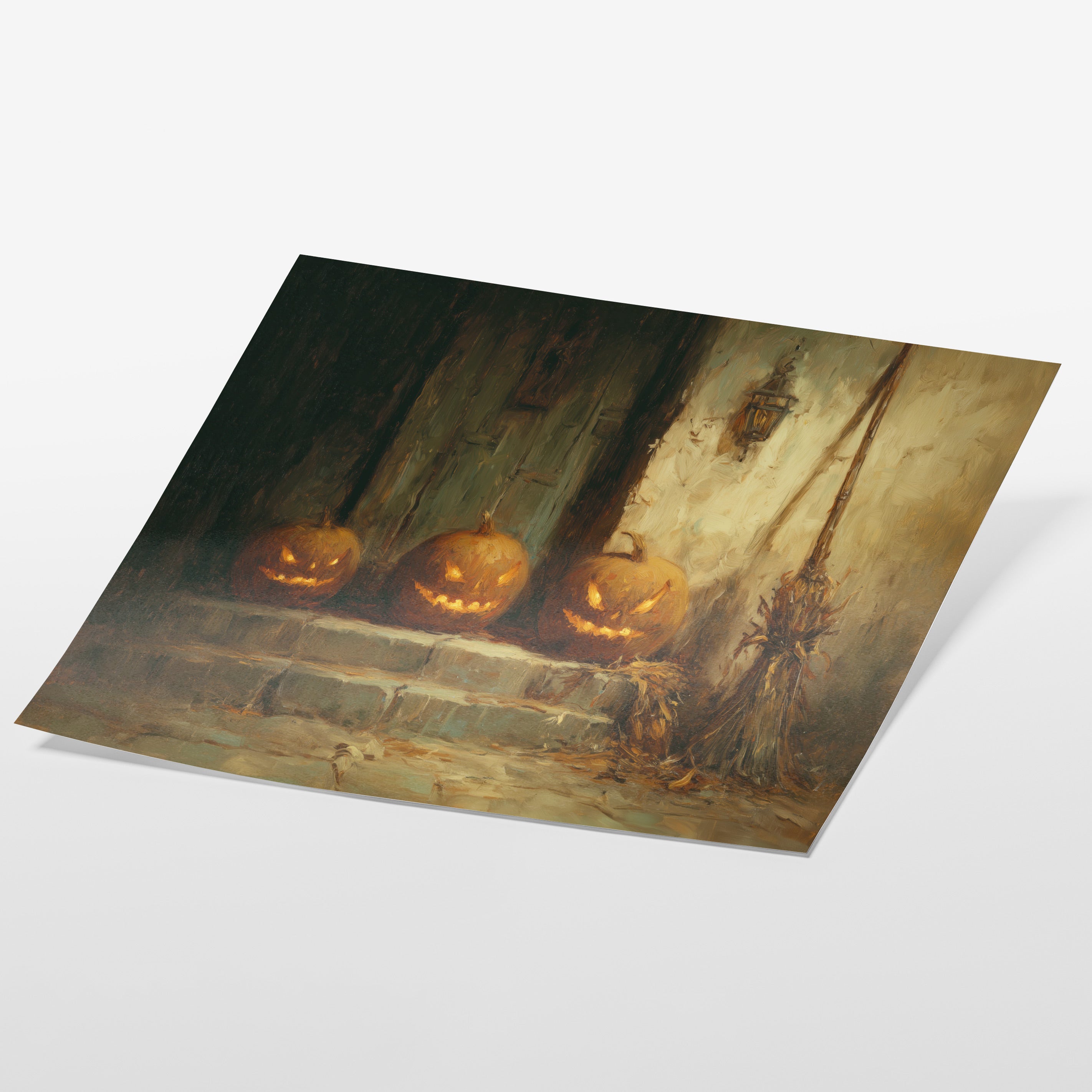 Jack-o'-Lanterns on Steps