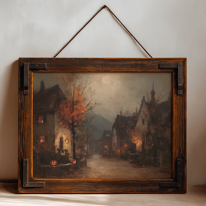 Full Moon Over Village