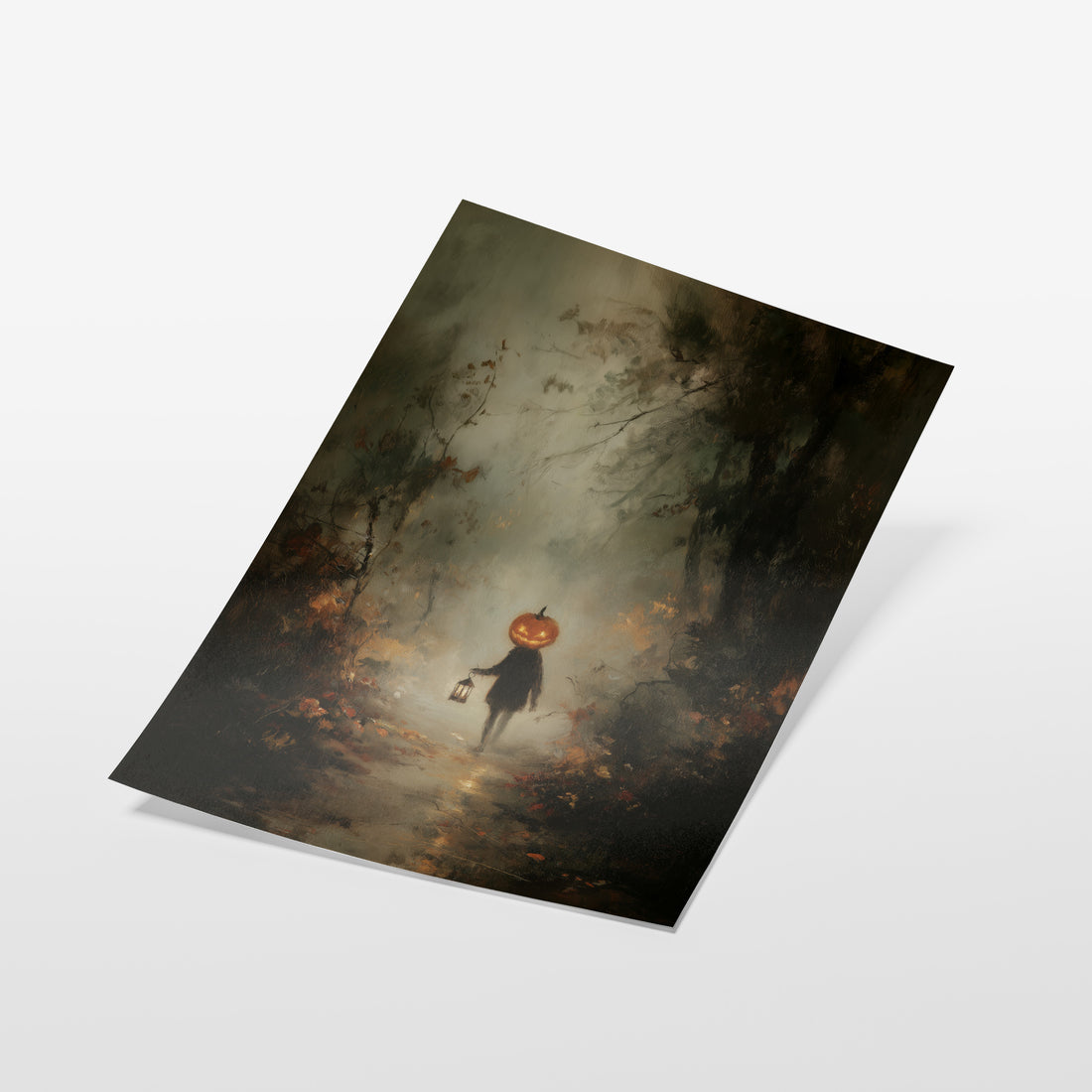 Pumpkin Child in Forest