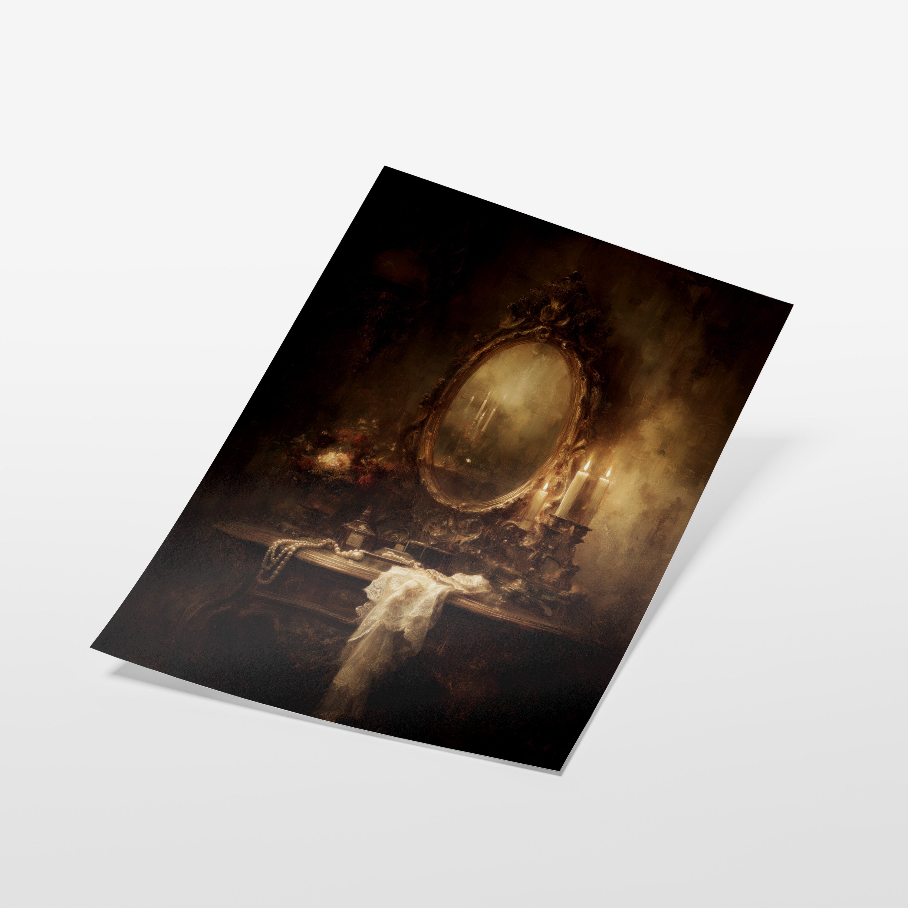 Candles on Gothic Vanity