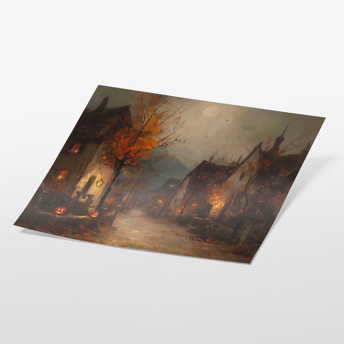 Full Moon Over Village