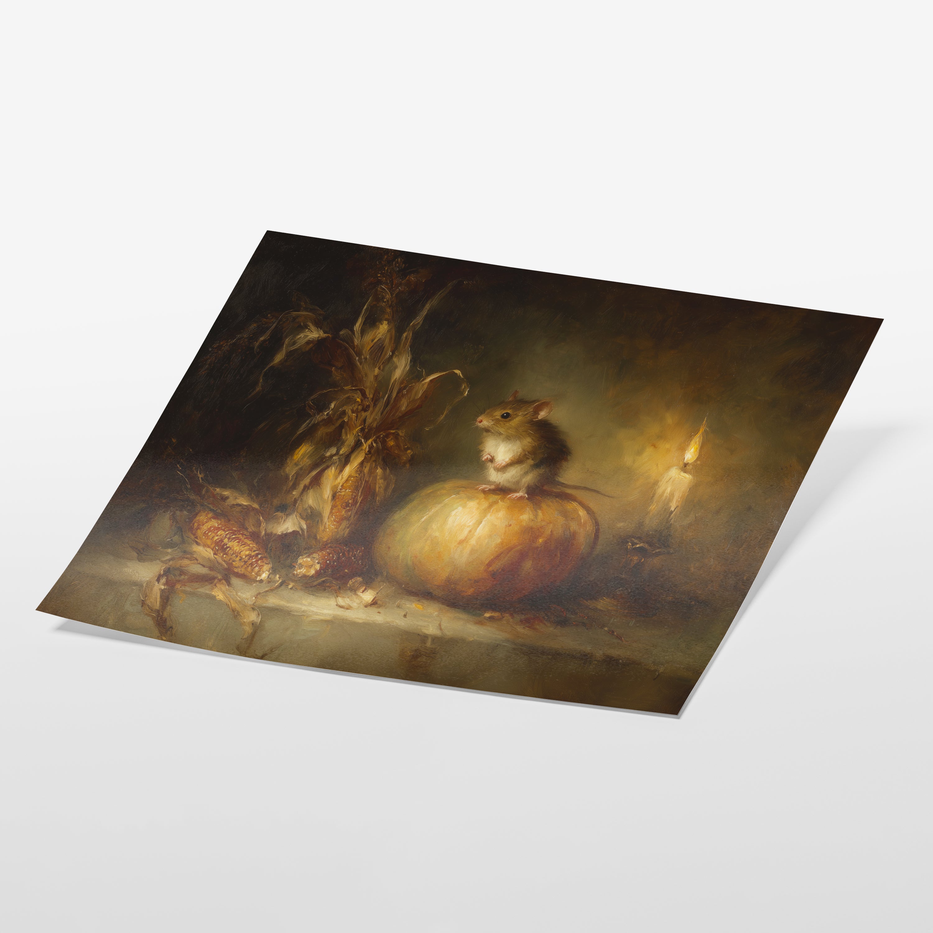 Pumpkin Mouse and Corn