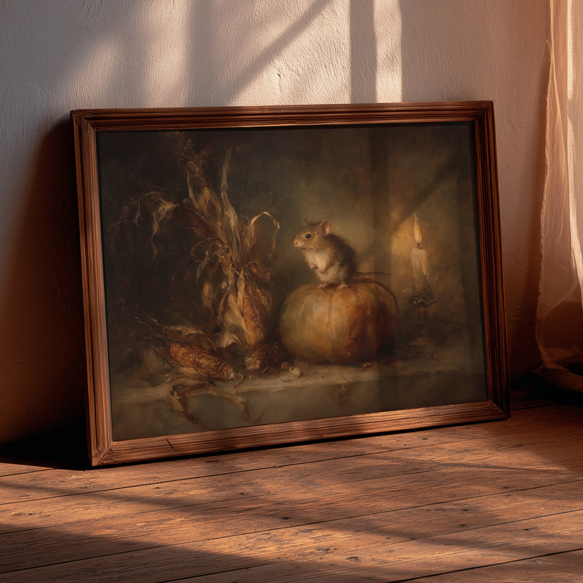 Pumpkin Mouse and Corn