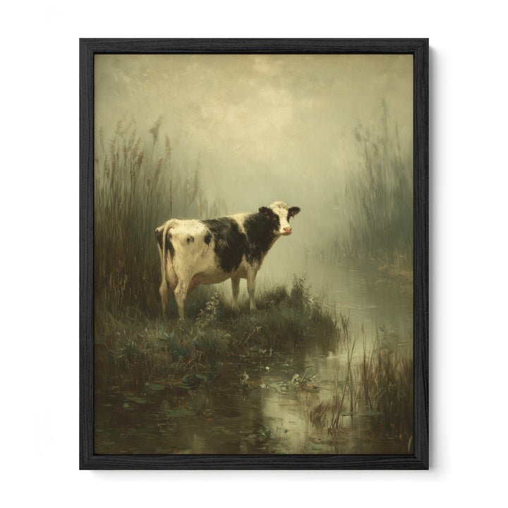 Cow In The Wet Field