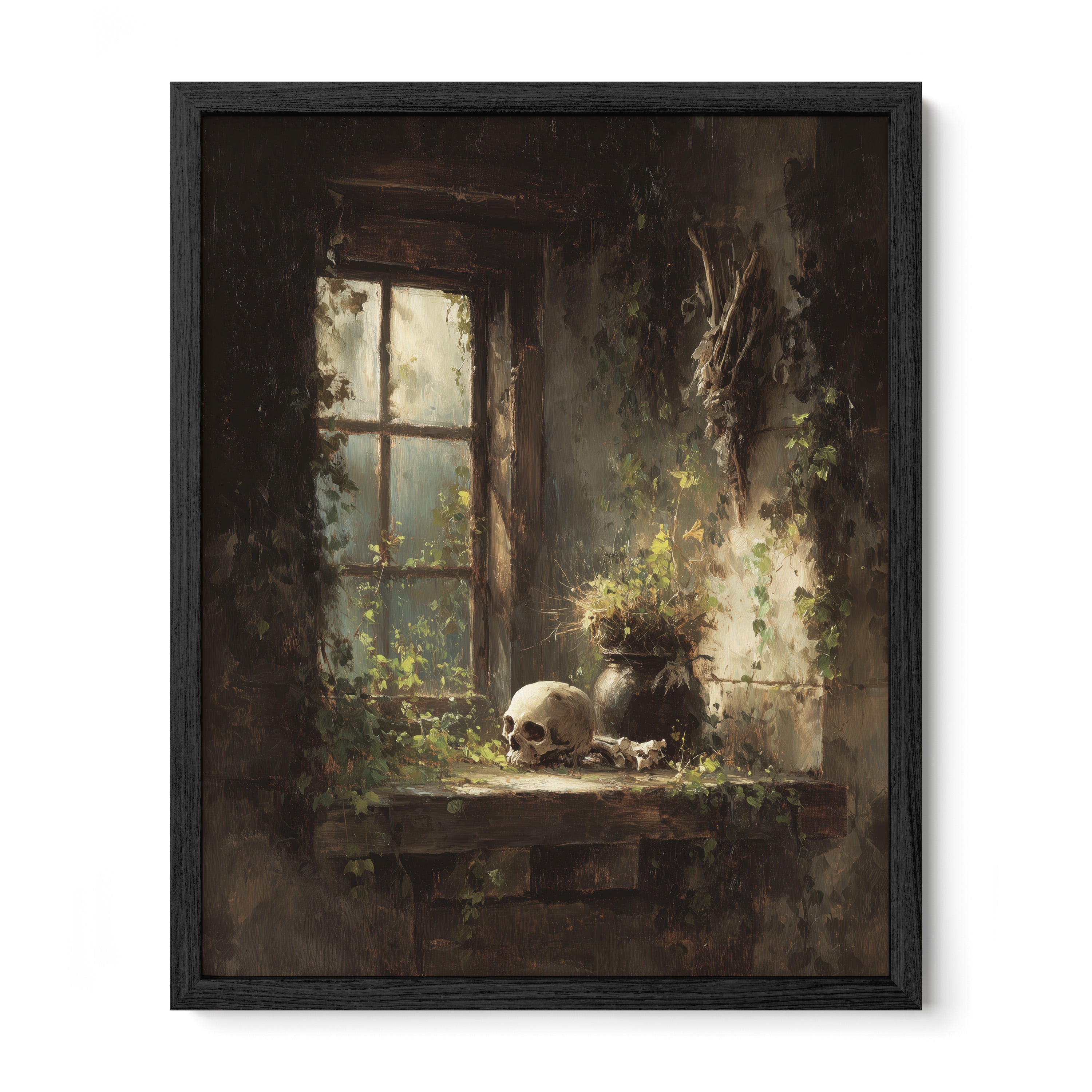 Skull On The Windowsill