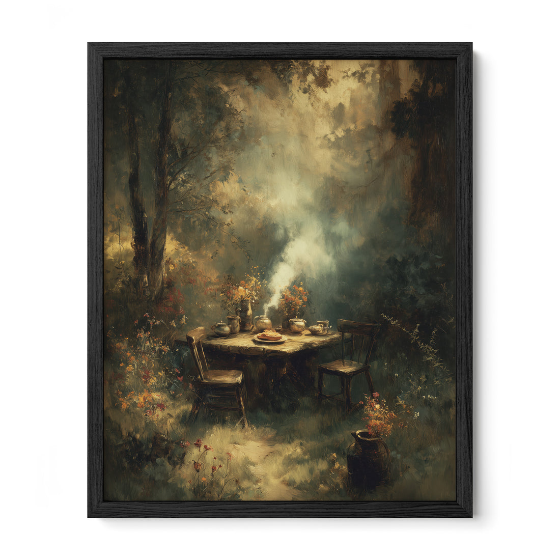 Outdoor Table in Forest Smoke