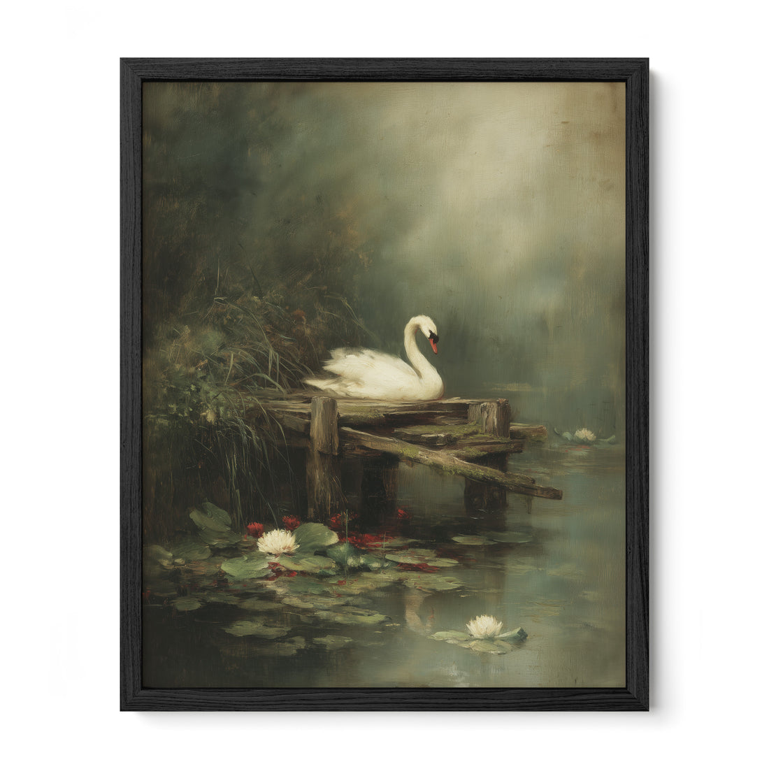 Swan By Lily Dock